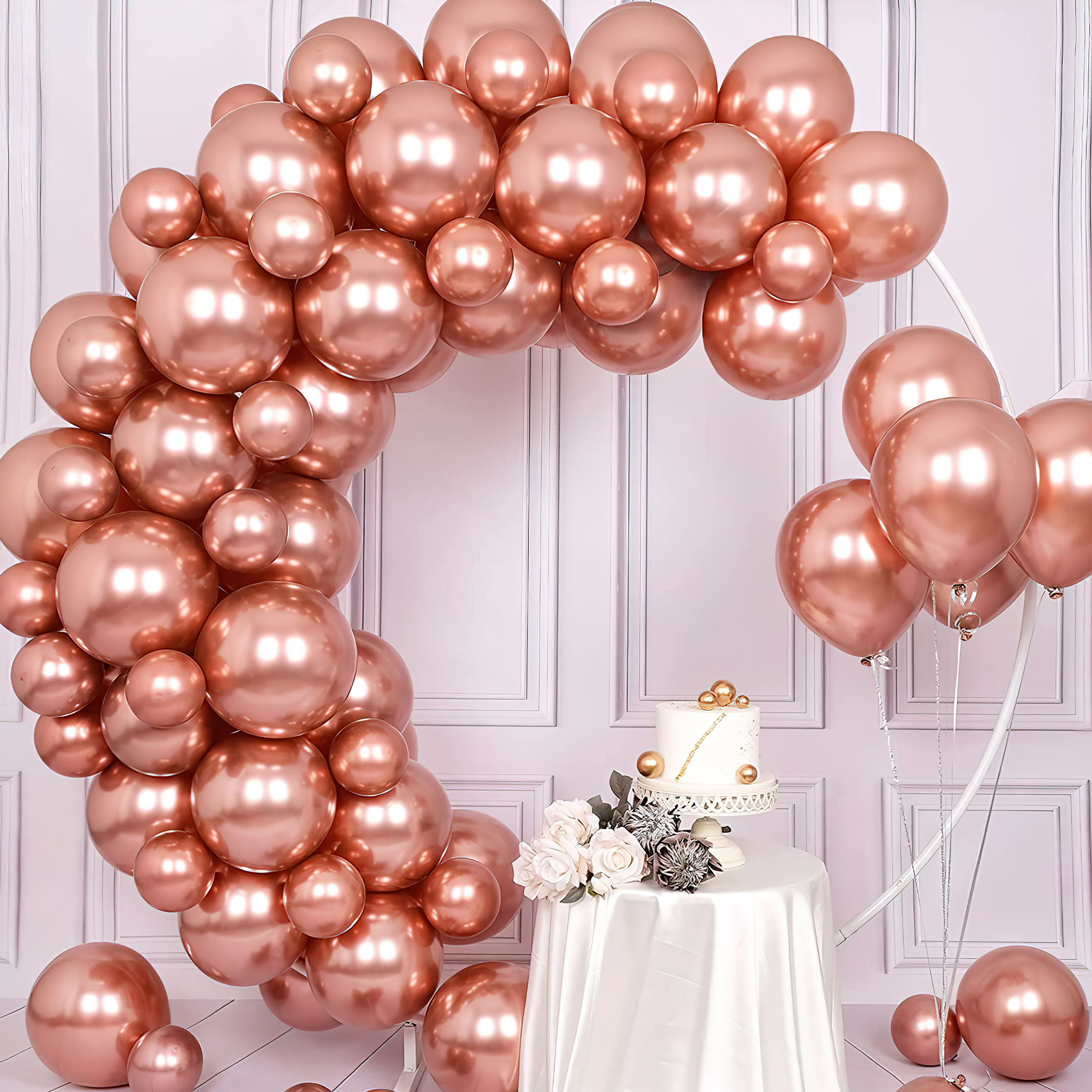Rose Gold Chrome Balloon for party decoration-30pcs