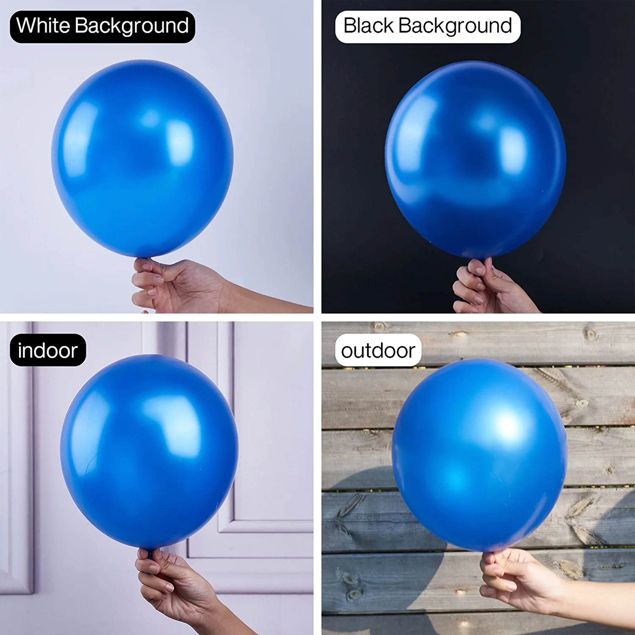 50 Metallic Blue Balloons