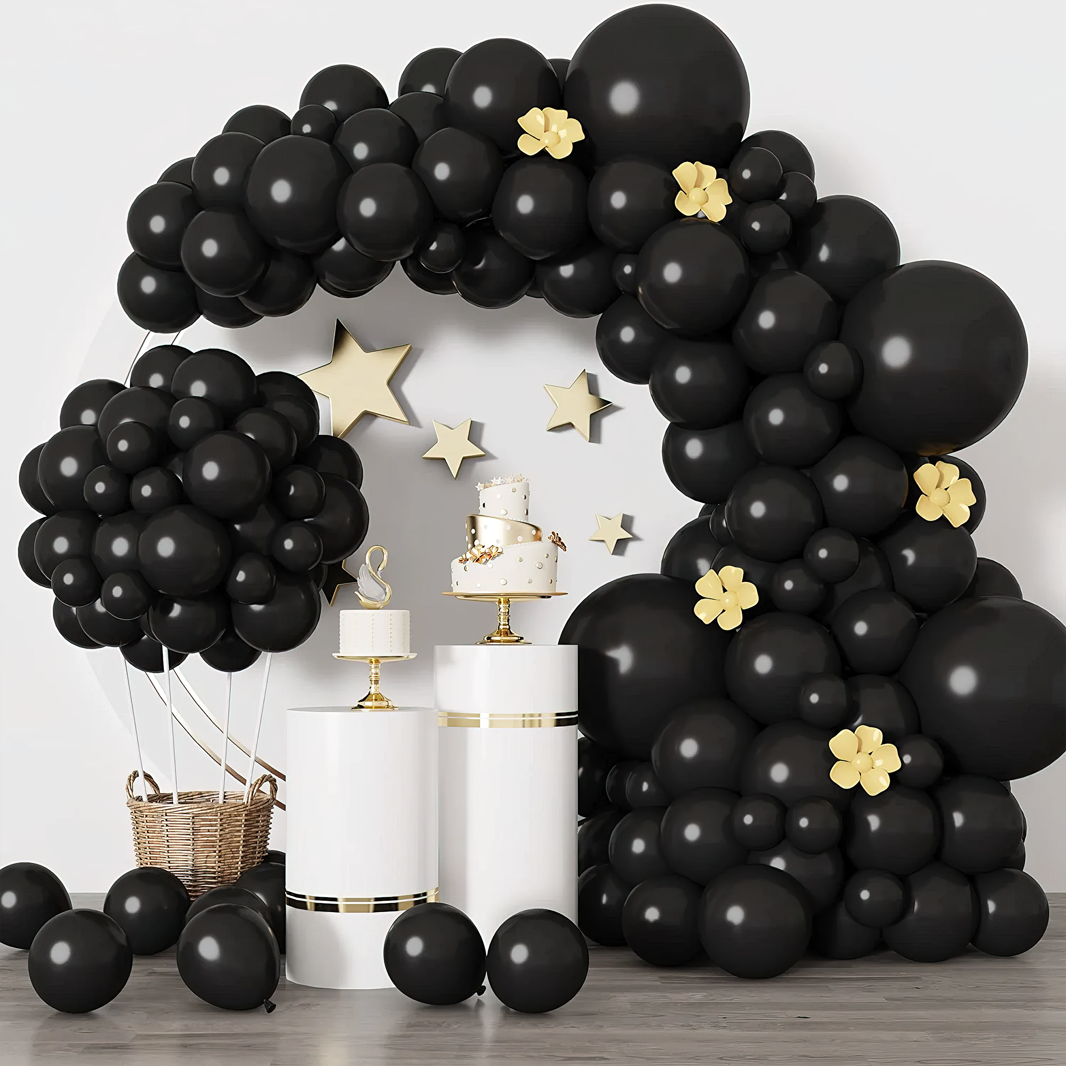 Black party balloons for theme party & Halloween