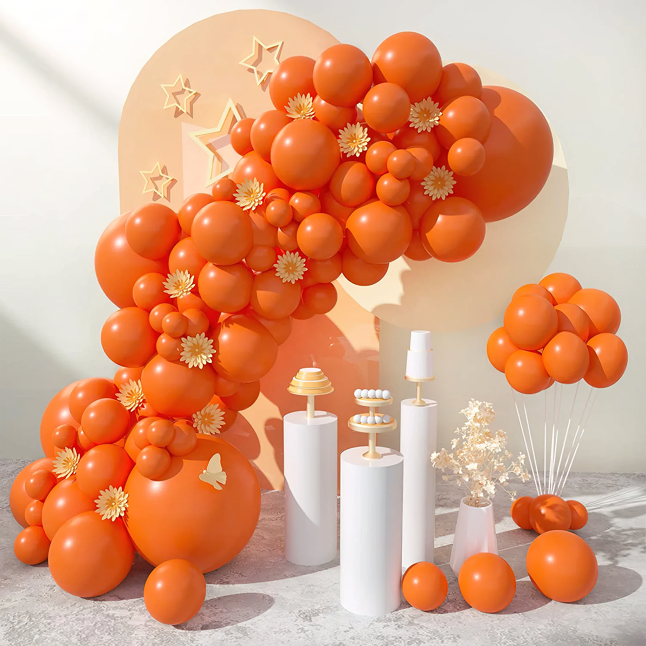 Orange metallic balloons for Party decoration-100 pcs