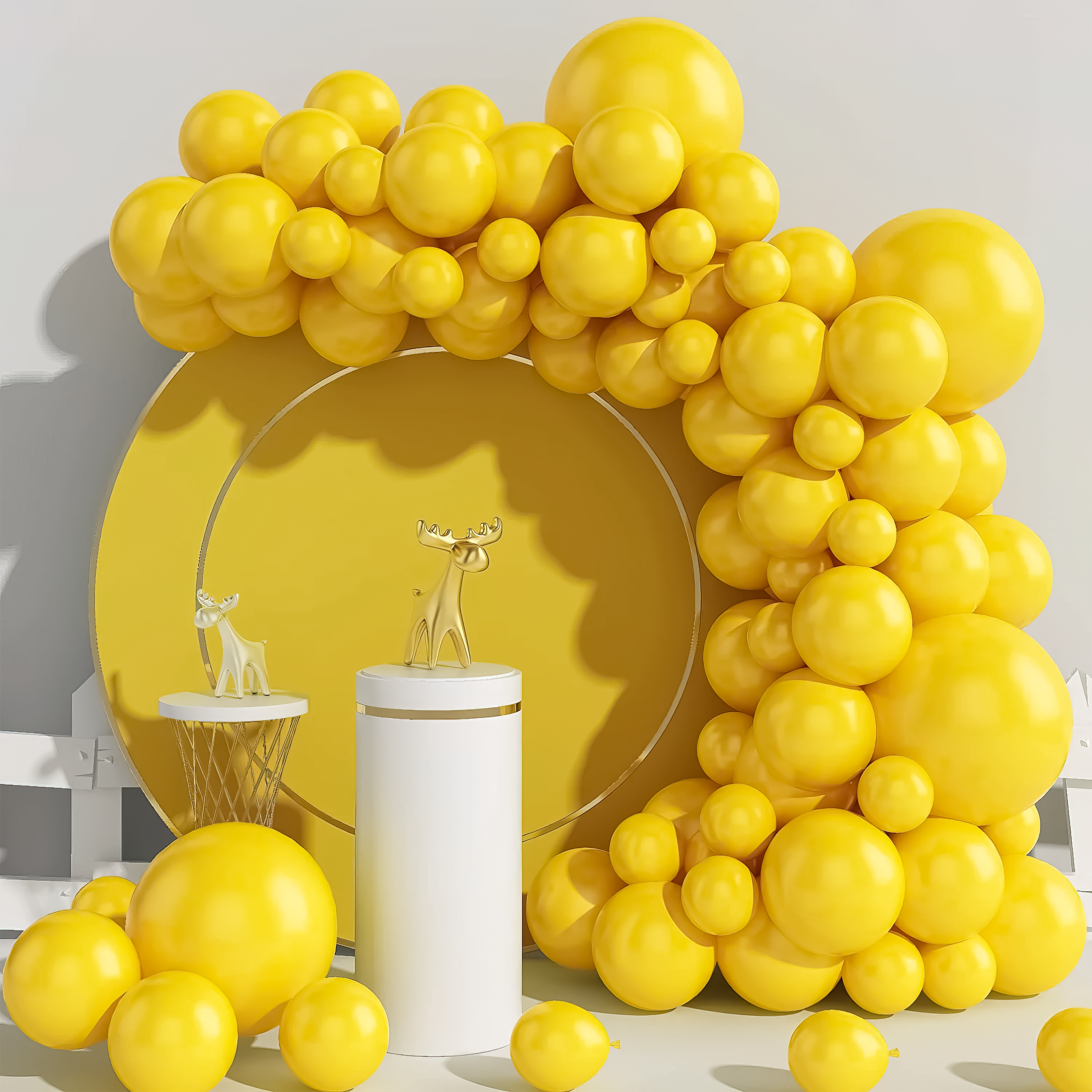 50 Metallic Yellow Balloons