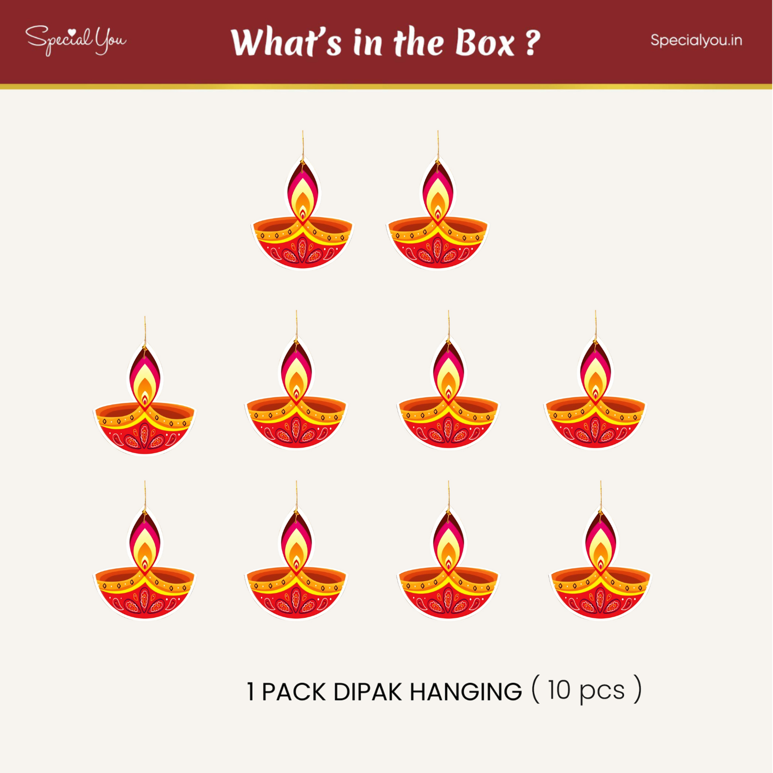 Hanging Paper Diyas for Festive Home Decorations