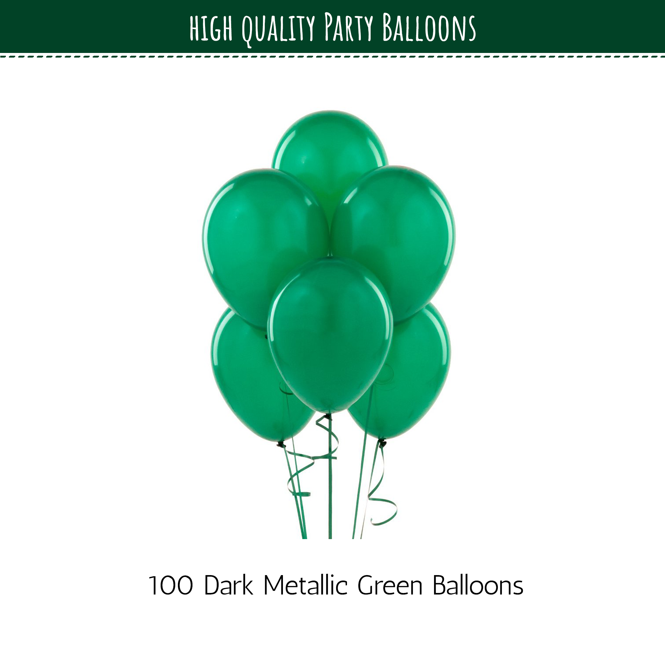 Metallic Green Balloons for party decoration kit-100 pcs