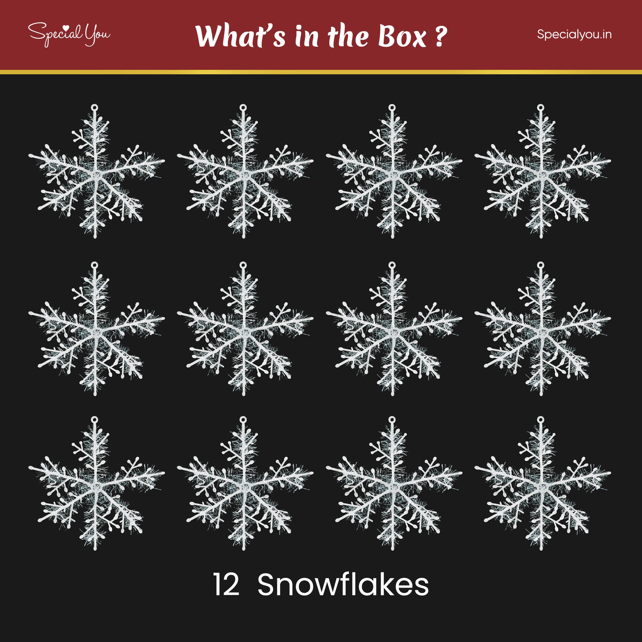 12 snowflakes