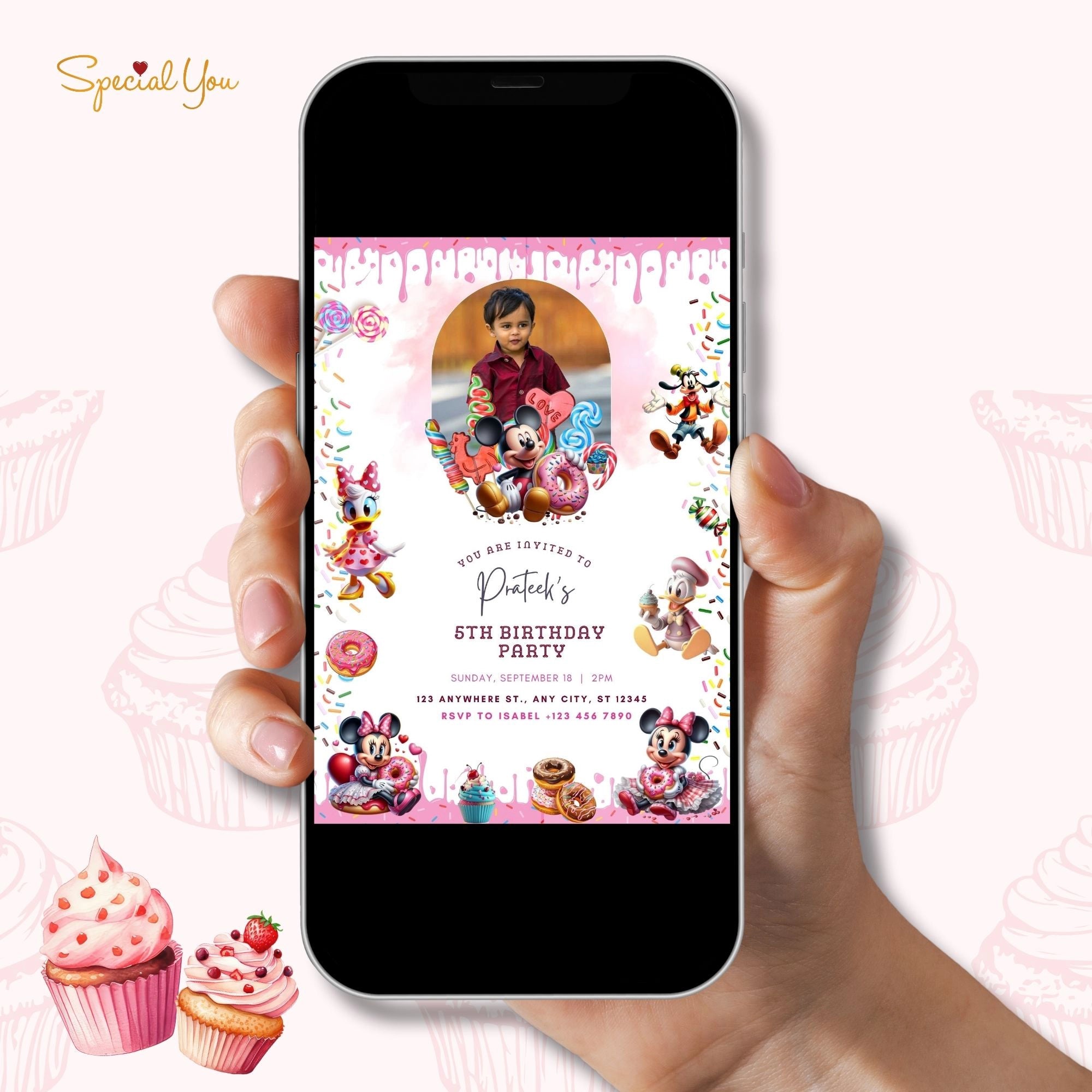 Mickey's Donut Party E-Invite