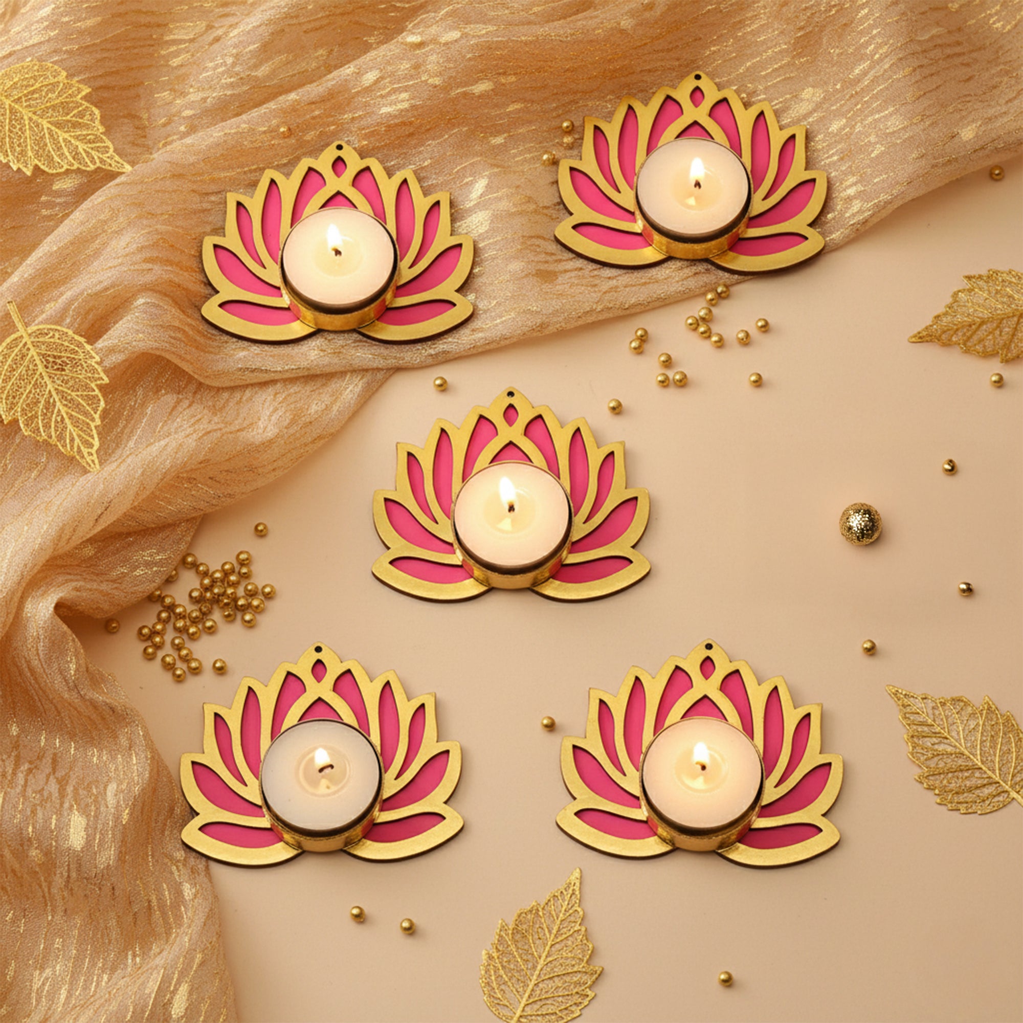 Lotus T Light Candle Holder