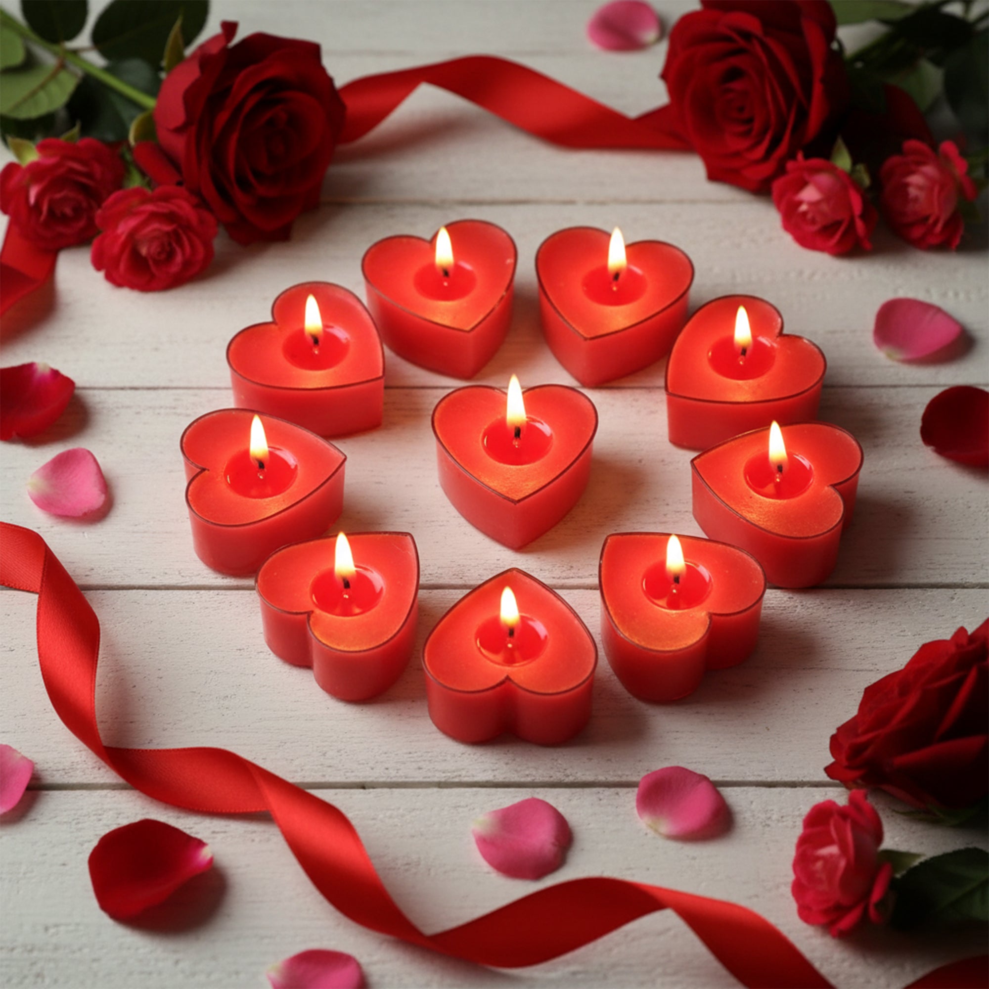 Red Heart Candles