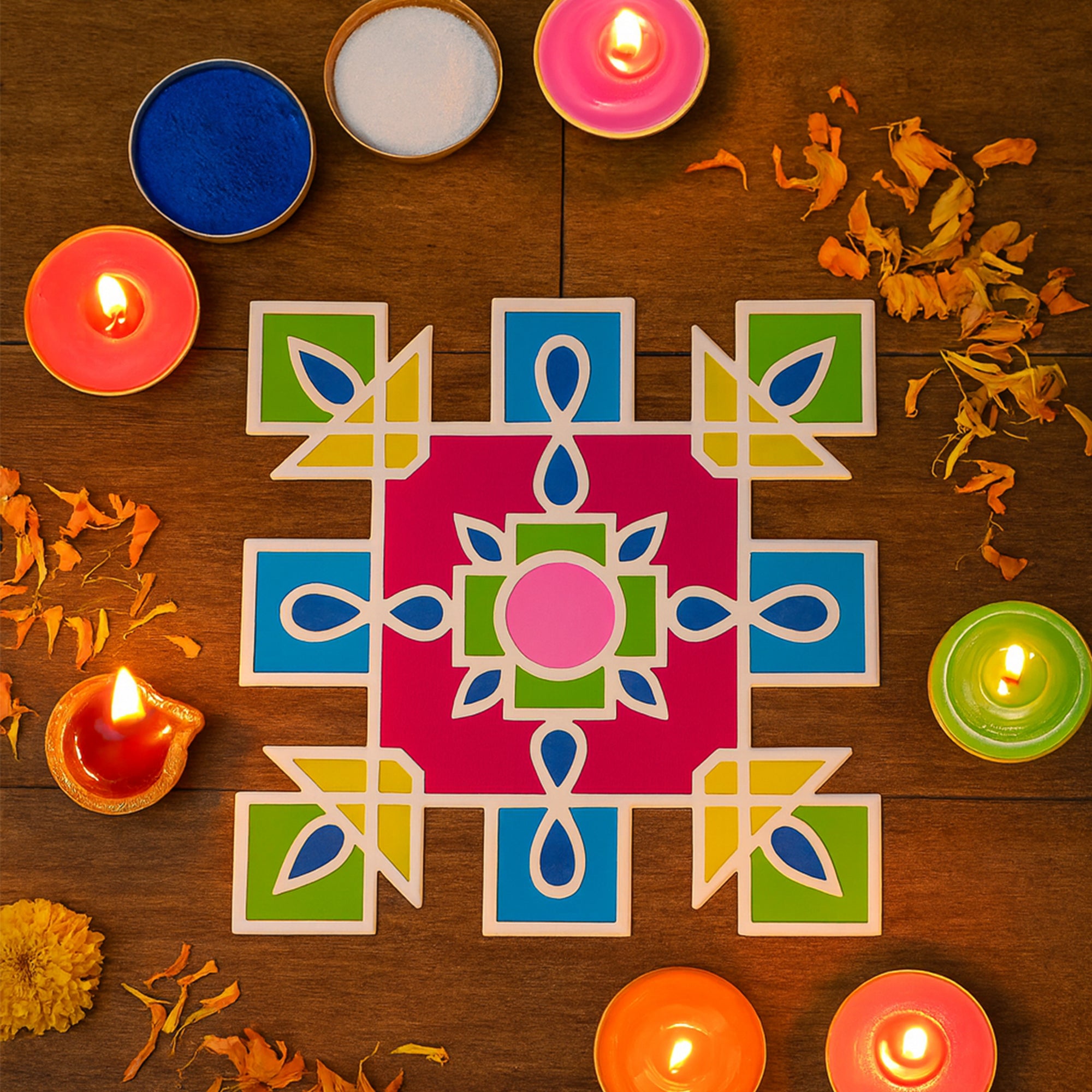 Traditional Rangoli Mat