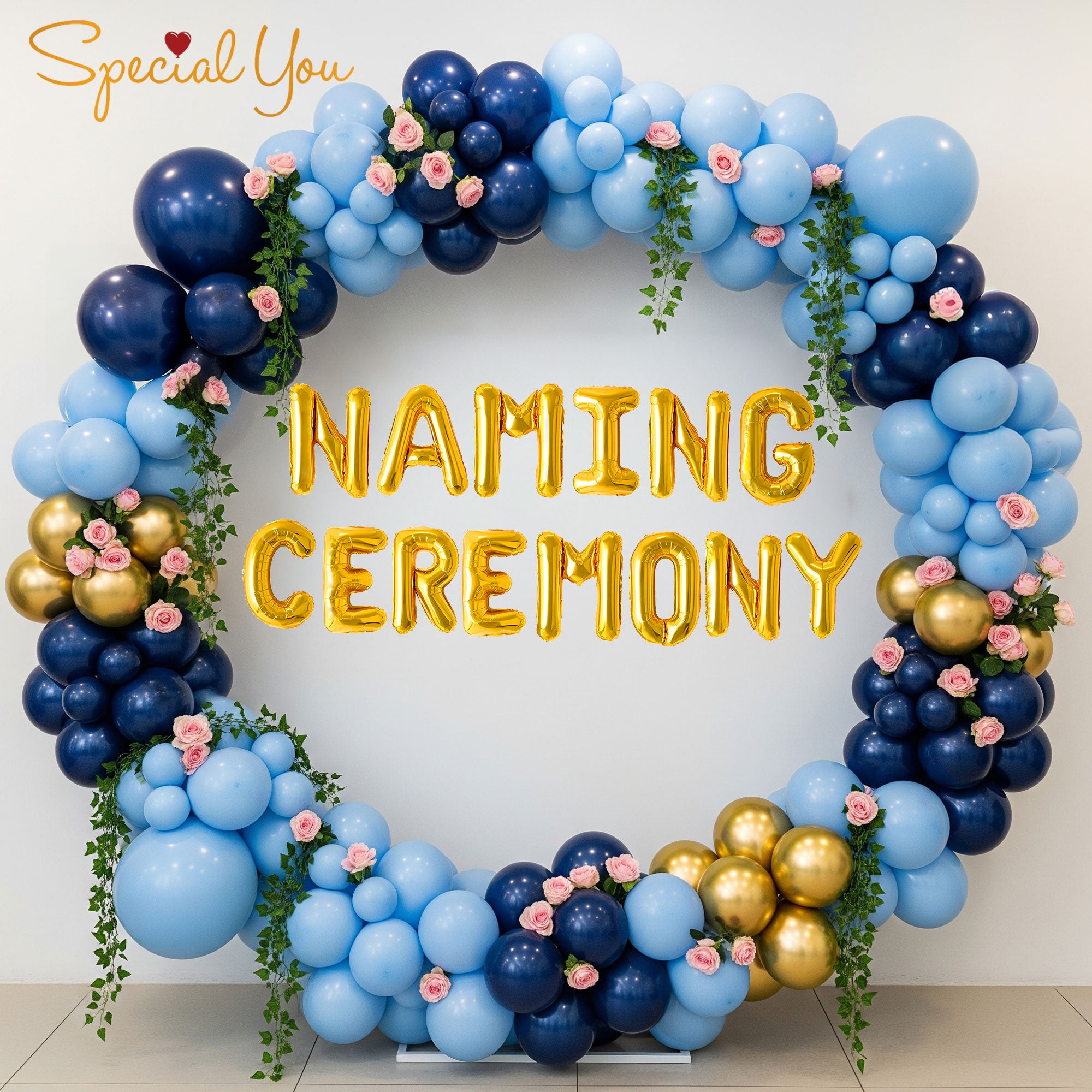 Chic Naming Ceremony Balloon Decor
