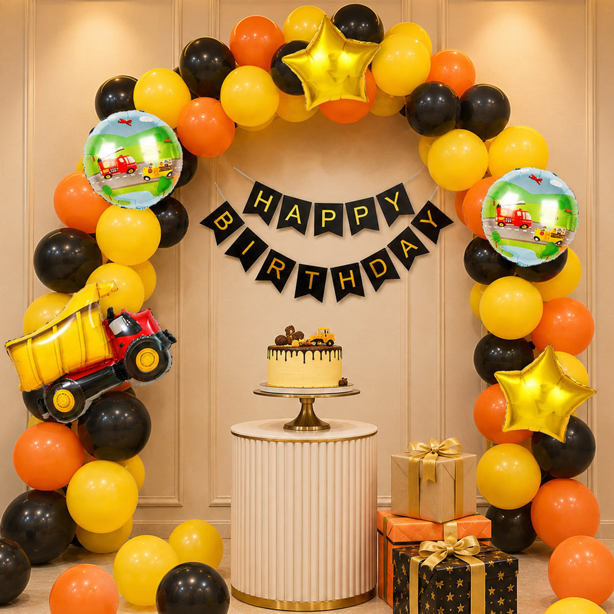Construction Theme Birthday Decoration DIY Kit