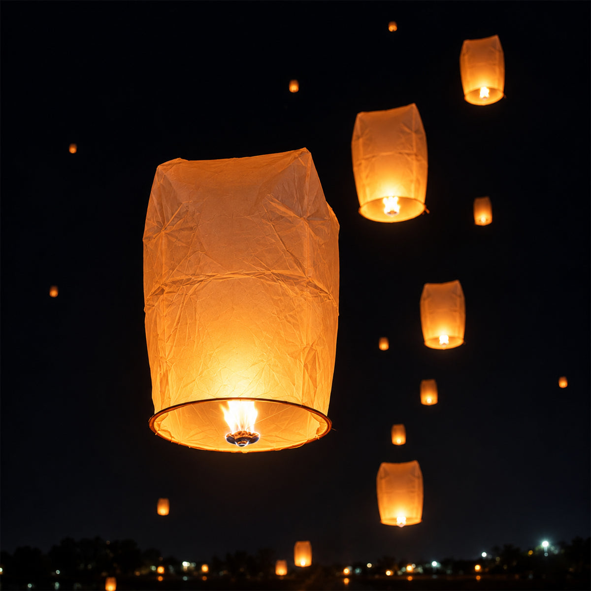 Flying Night Sky Lantern Light for Diwali