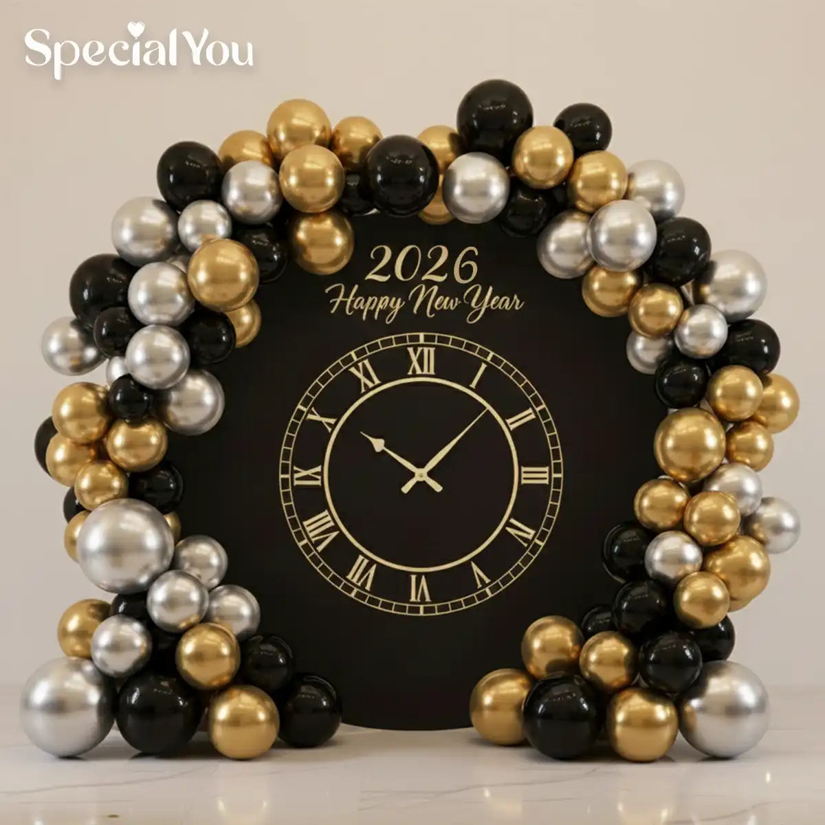 Midnight Countdown 2026 New Year Balloon Decor