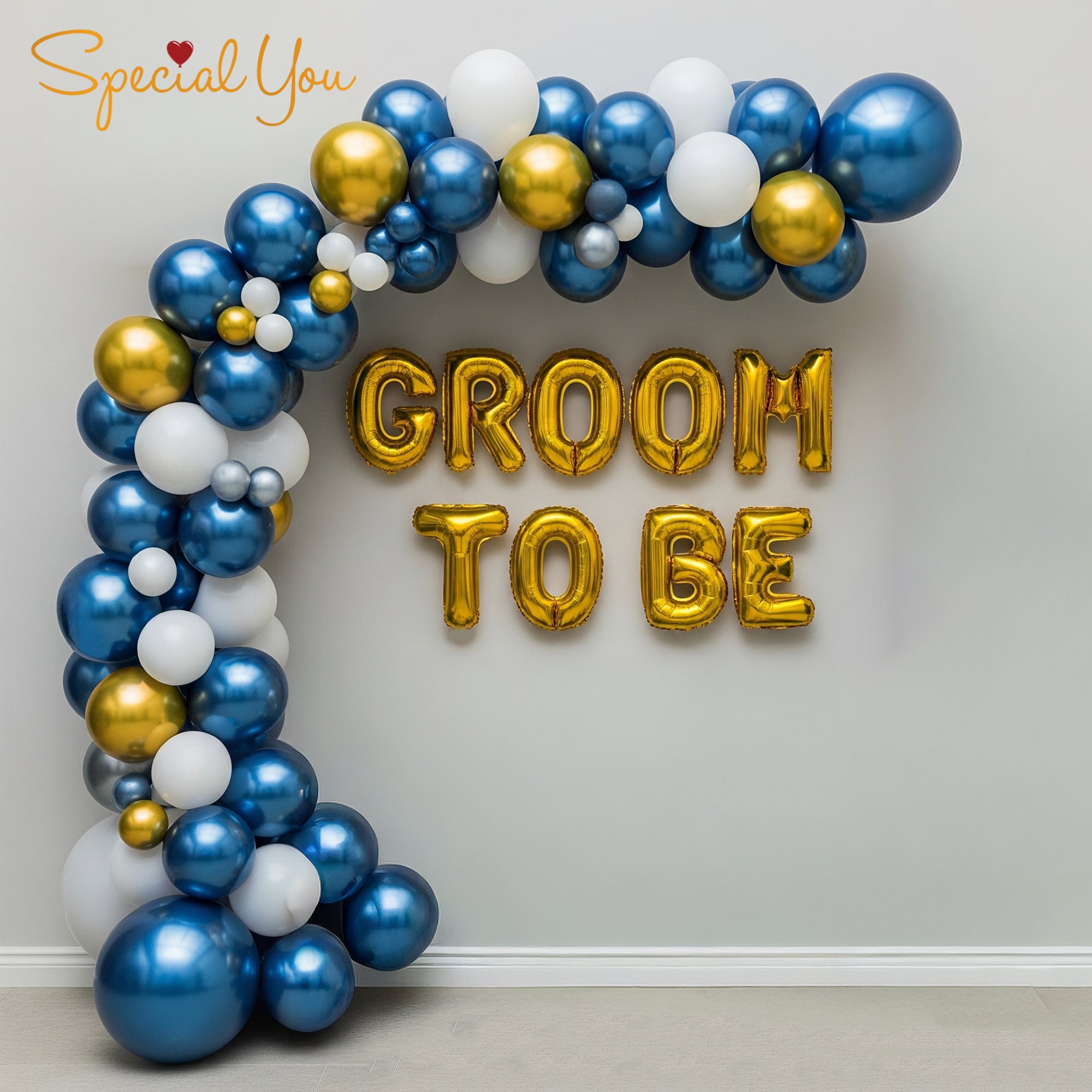 Blue Groom’s Bash Decor