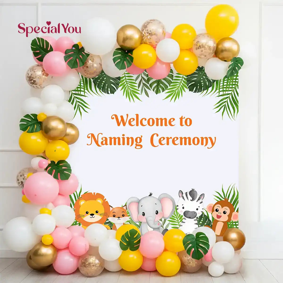 Jungle Theme Naming Ceremony Decor
