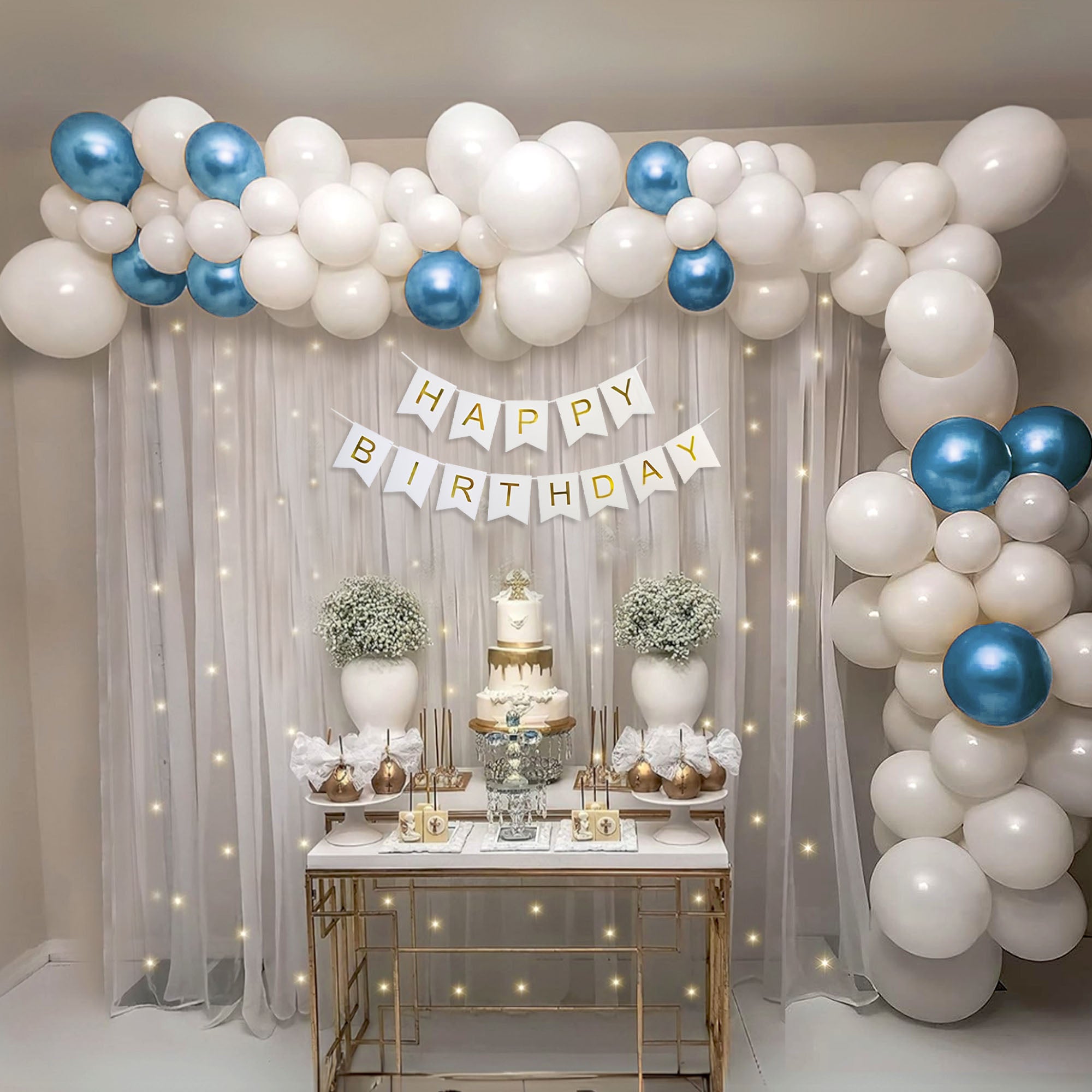 Birthday Backdrop for Decoration (Blue)