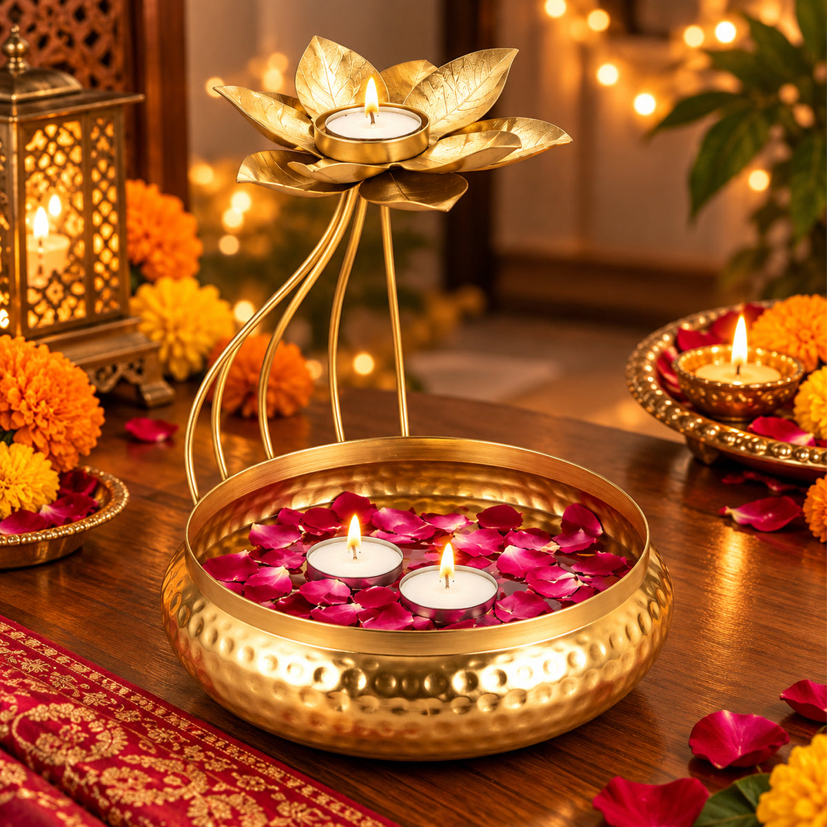 Lotus Urli Bowl for Diwali Decoration for Home