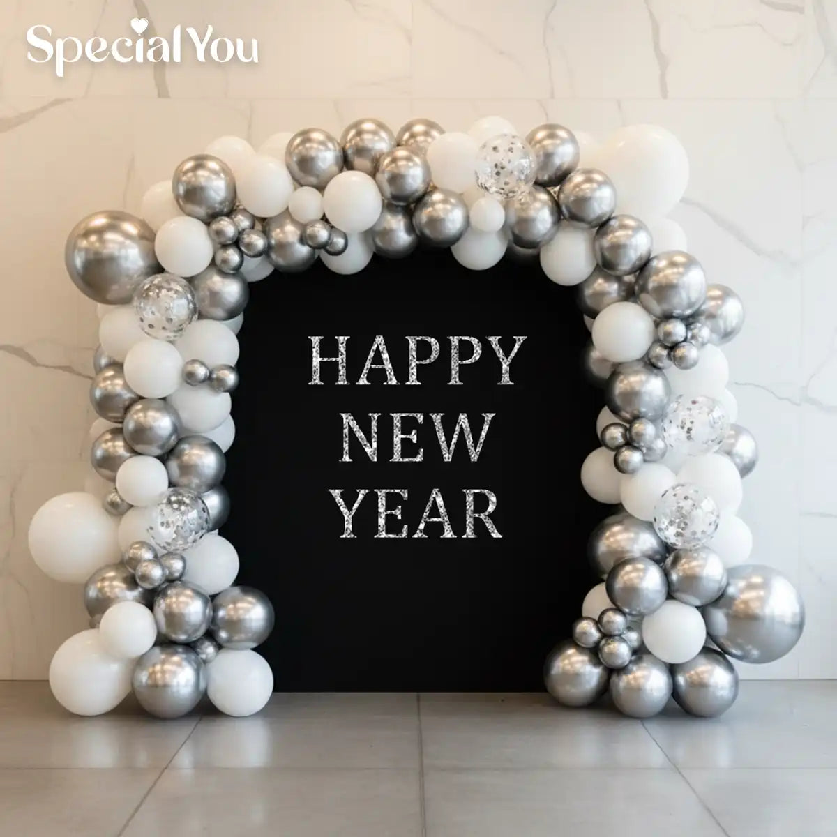 Silver Luxe New Year 2026 Decor