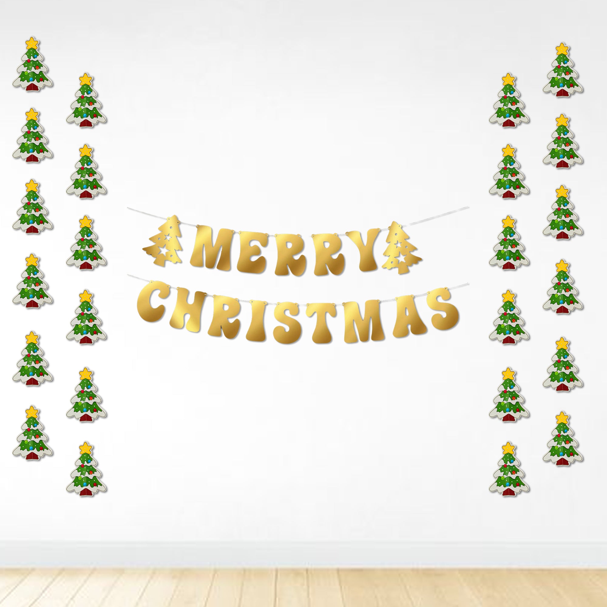 Tree frill with Merry Christmas Banner