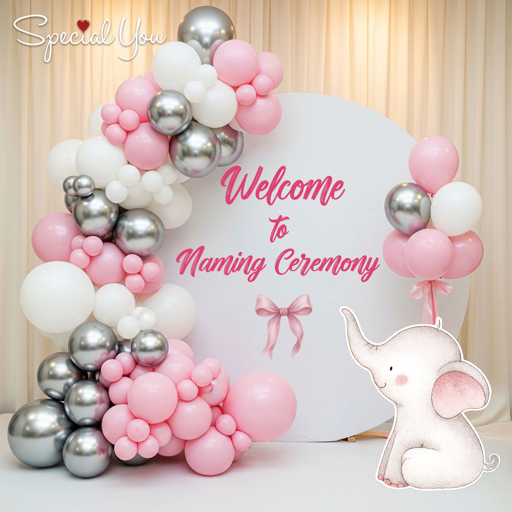 Blush Dreams Naming Ceremony Decor