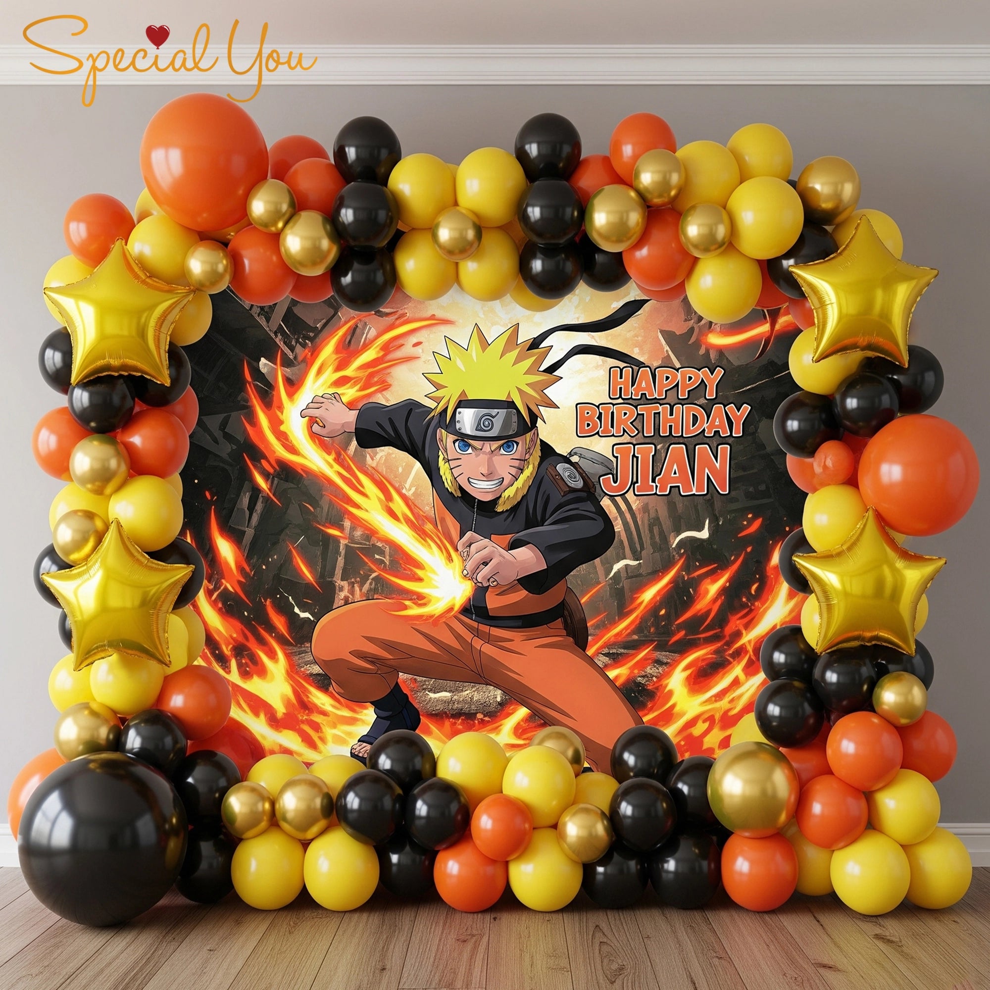 Naruto Theme Birthday Balloon Decor