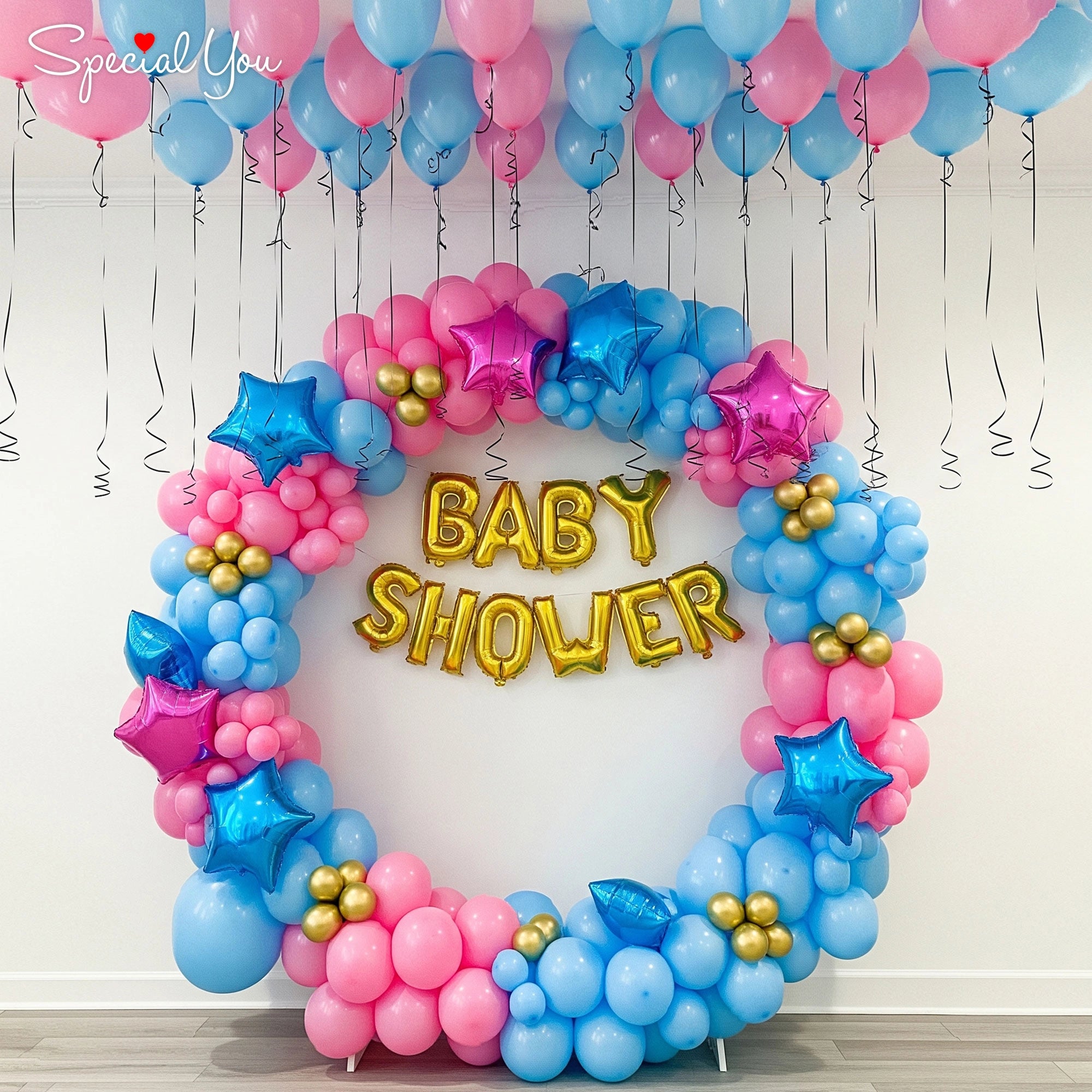 Pink & Blue Baby Shower Decor