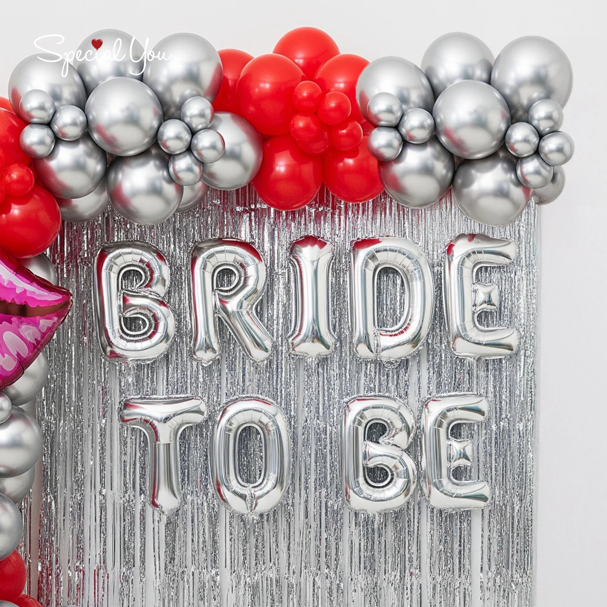Red Hot Bride to be decor