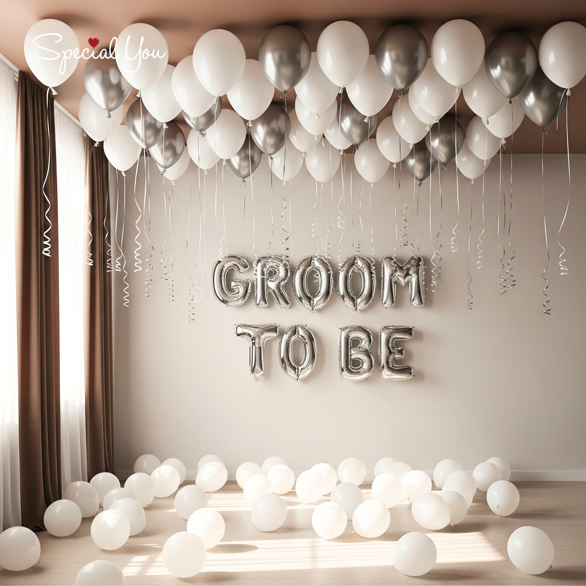 Silver Spark Groom To Be Decor