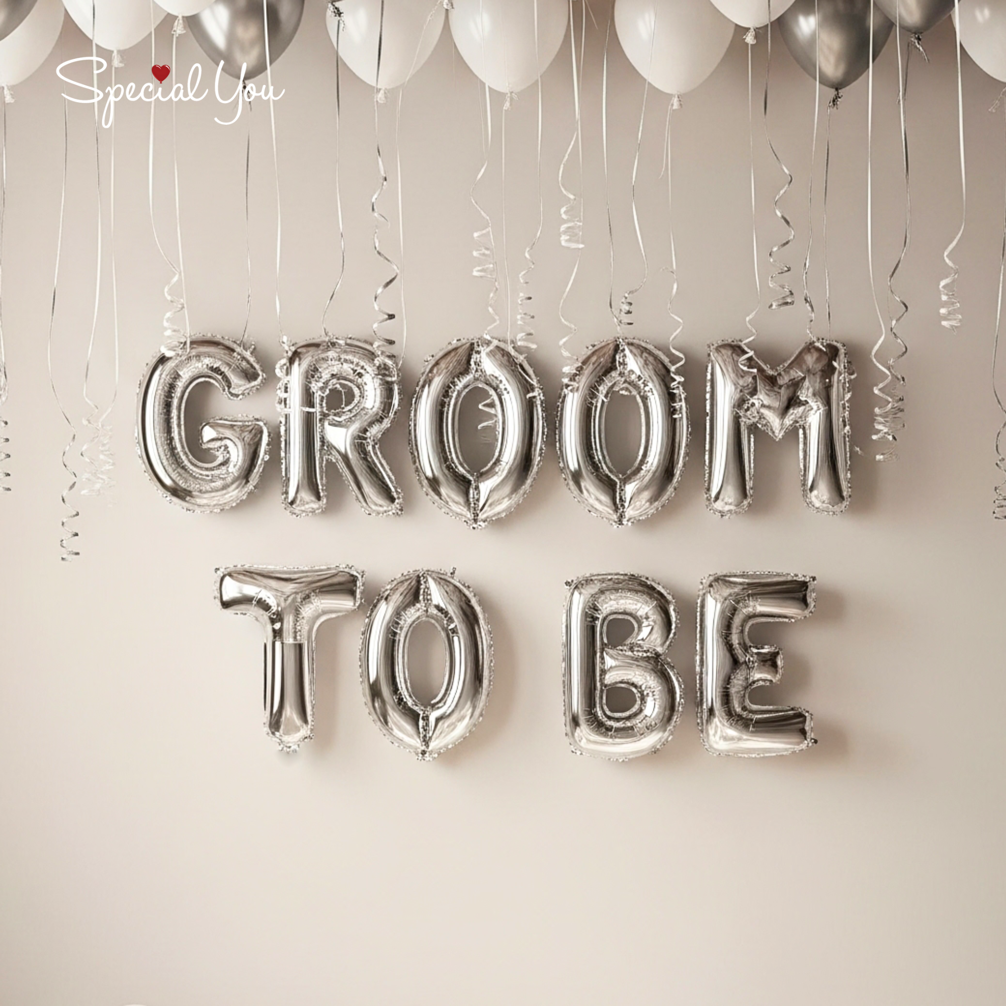 Silver Spark Groom To Be Decor