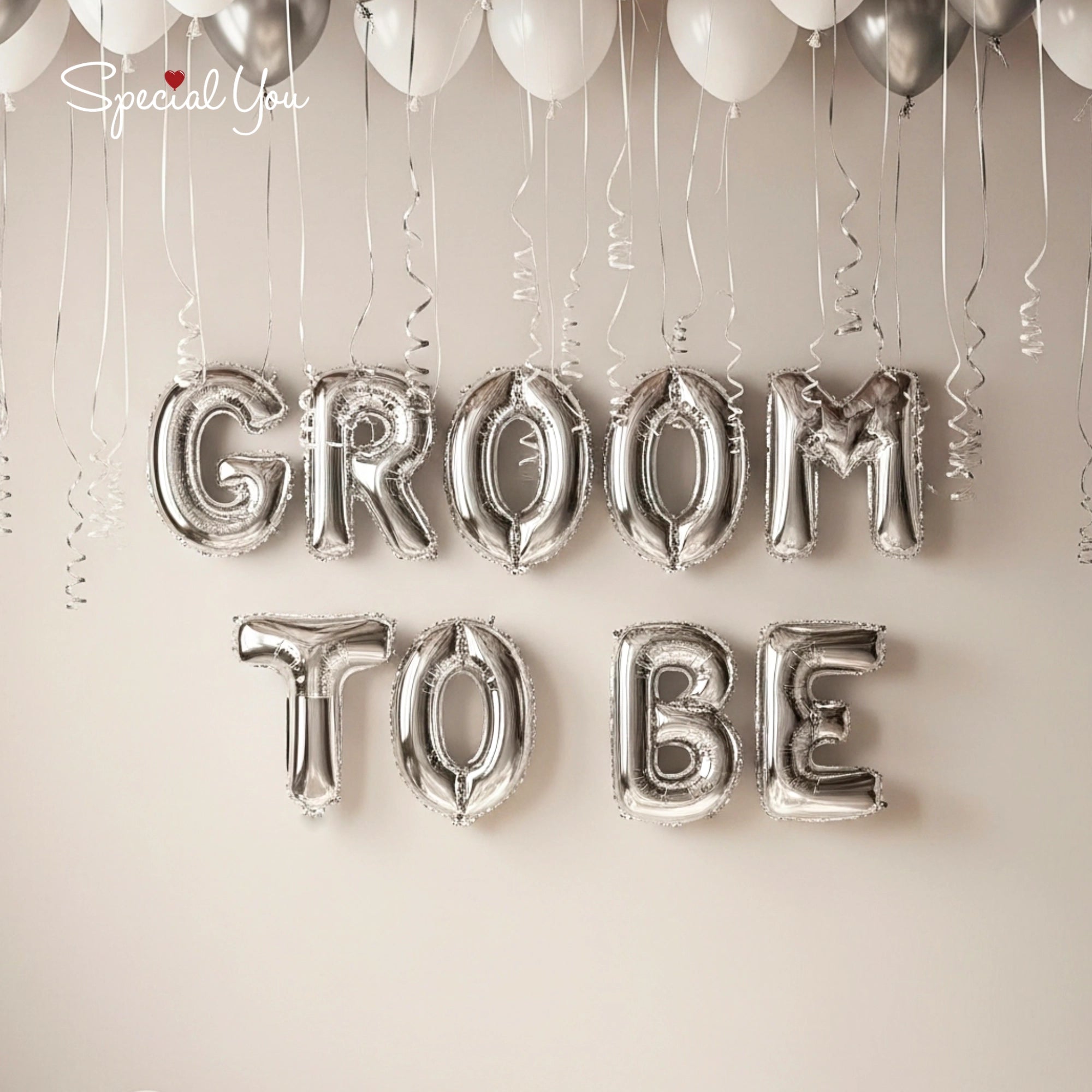 Silver Spark Groom To Be Decor
