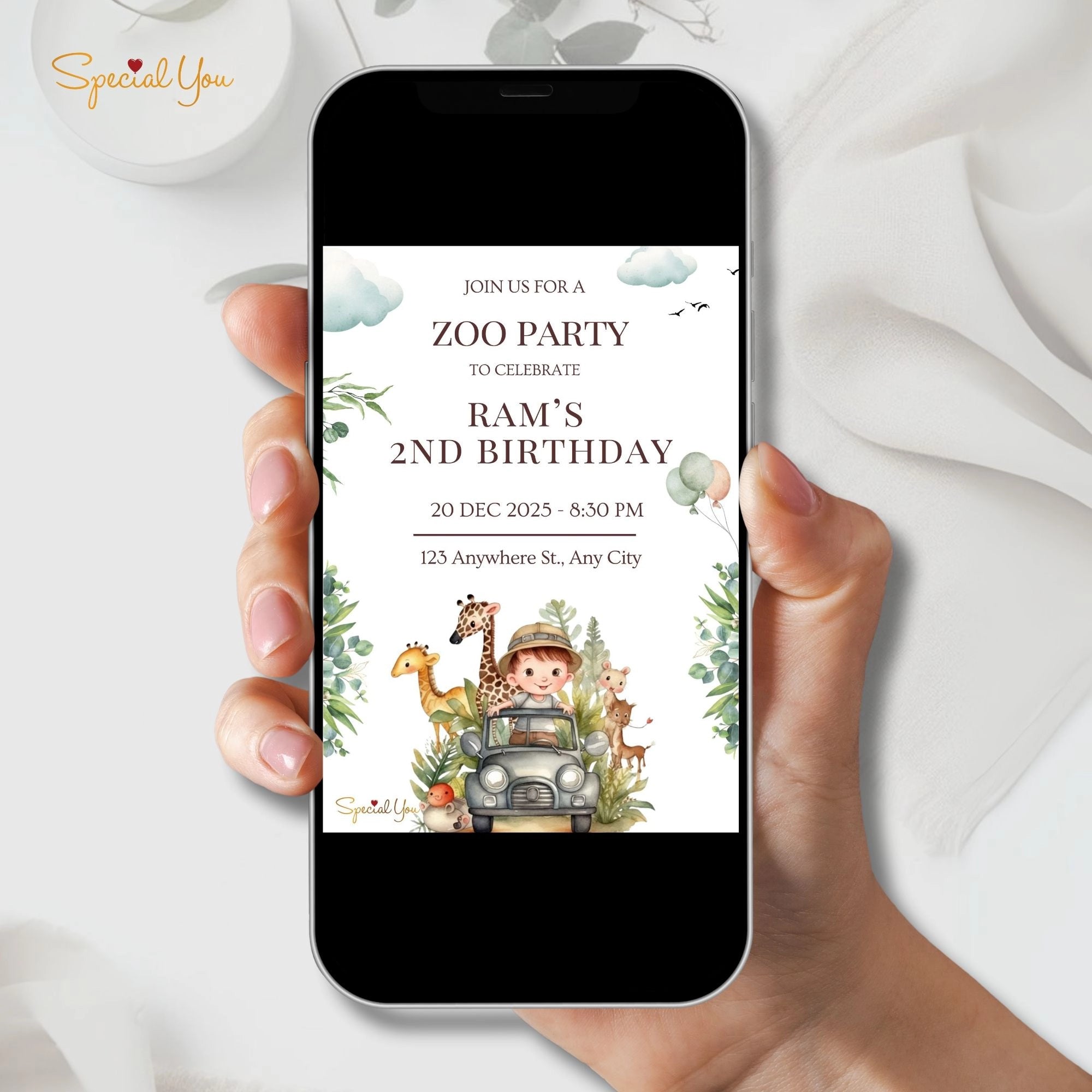 Jungle Journey Birthday E - Invite