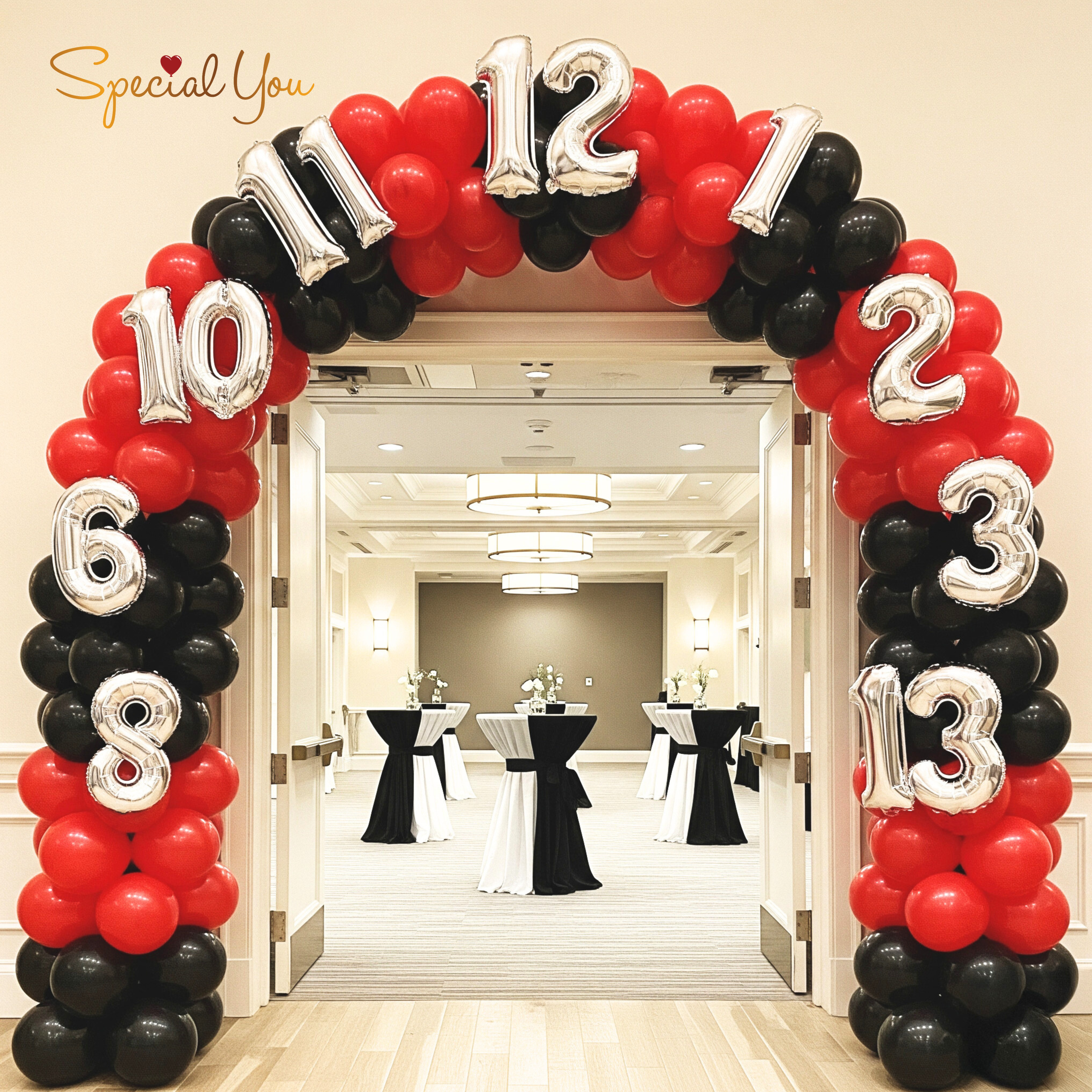 Casino Theme Balloon Arch Decor