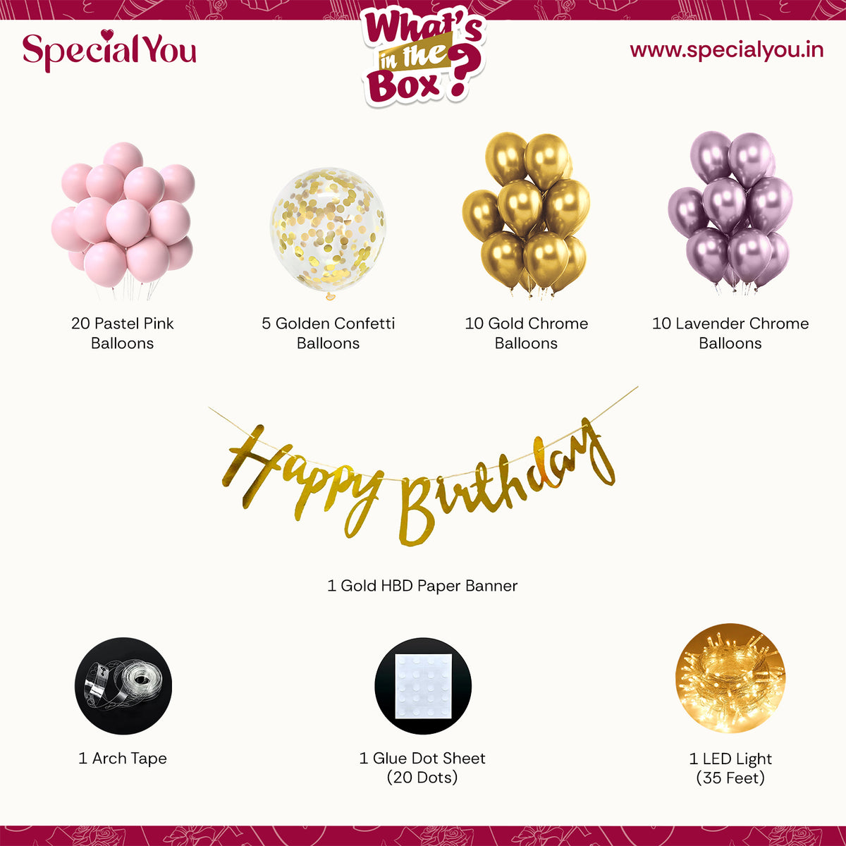 Pink & Lavender Birthday Decoration DIY Kit