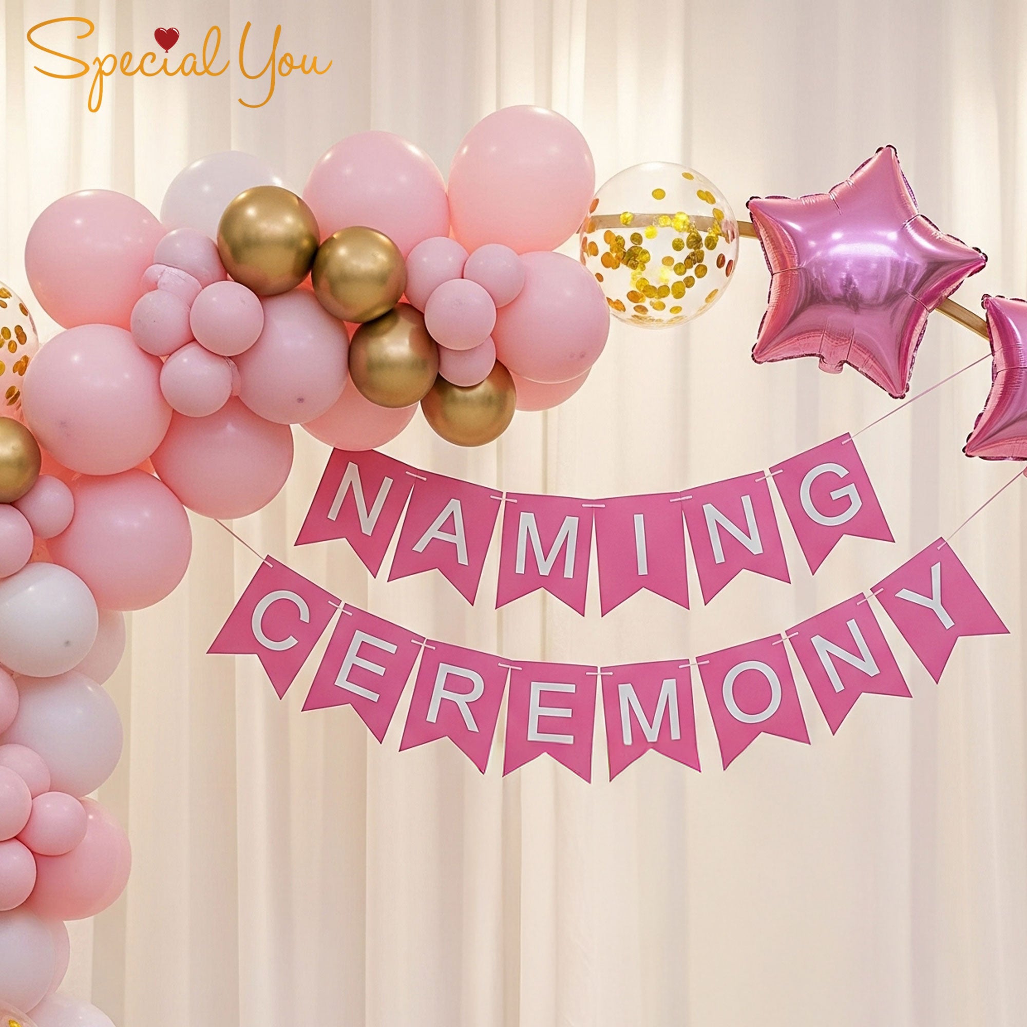 Pink Baby Girl Naming Ceremony