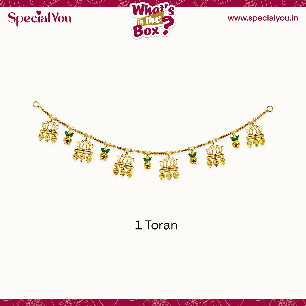 Lotus Kalash Toran for Entrance for Diwali Decoration for Home