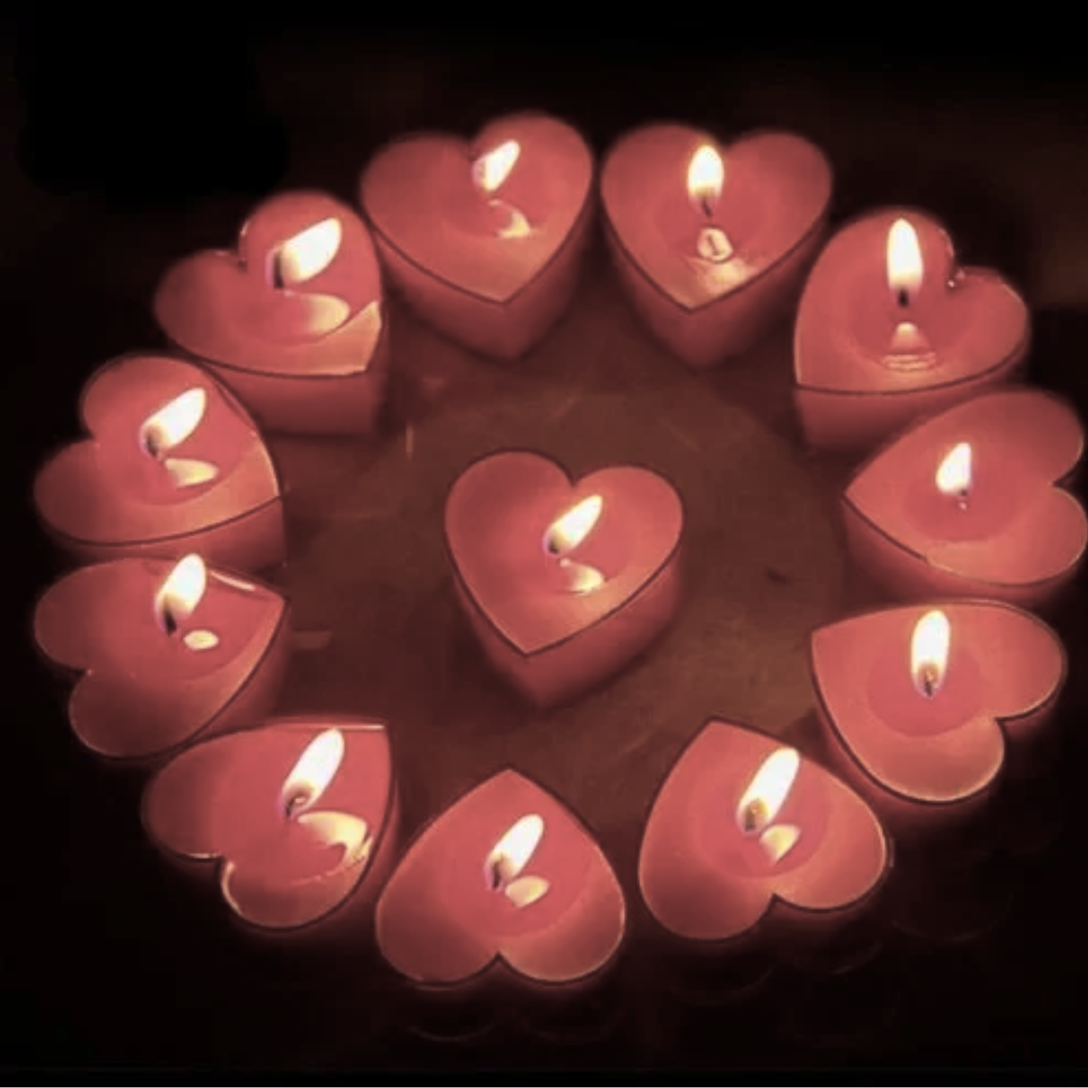 Scented Heart Candles, Tea Light Candles, Diya Lights for Diwali Decor - 20 pcs