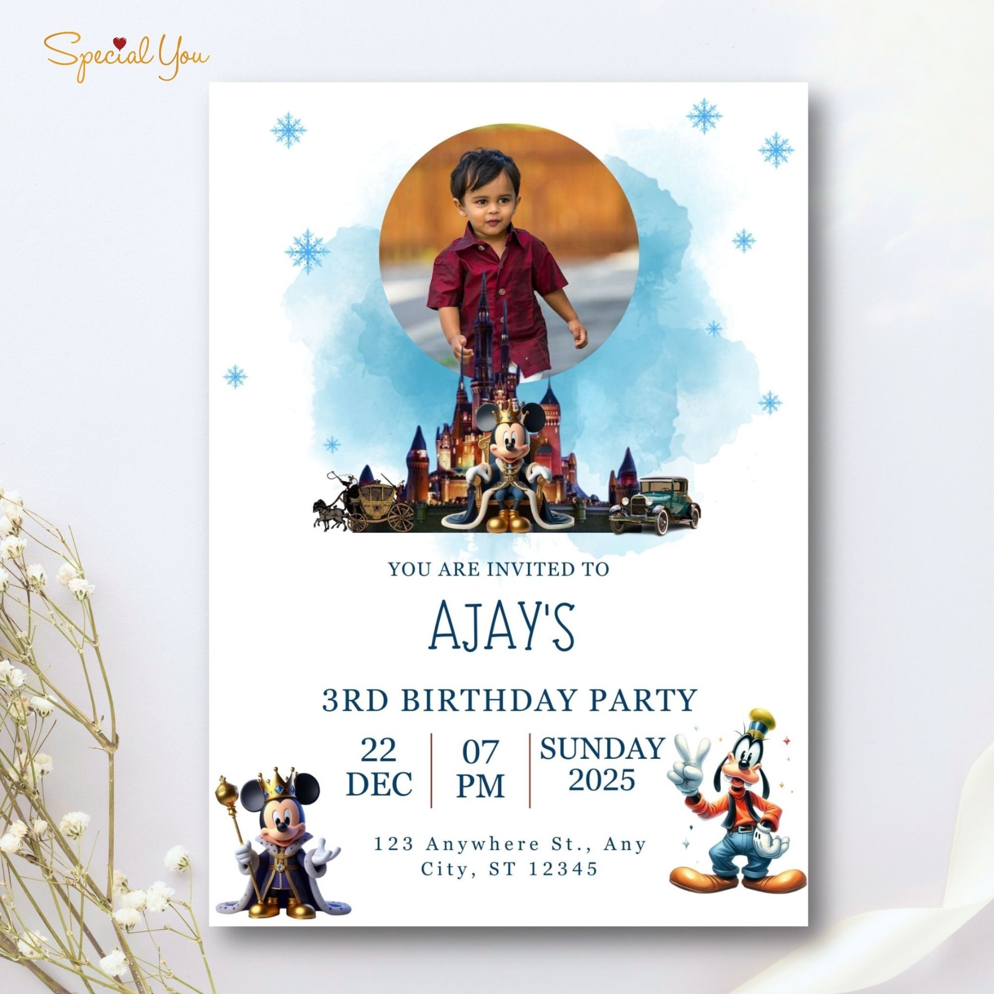Mickey Disney-themed Birthday E-Invite