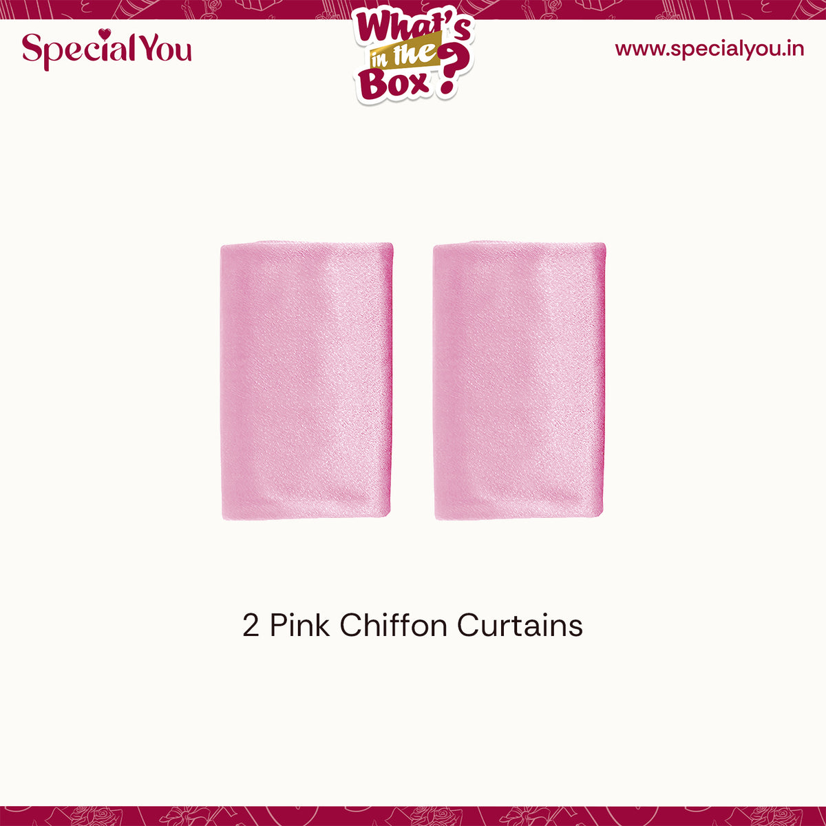 Backdrop: Pink Tulle Net Decorative curtain- Set of 2