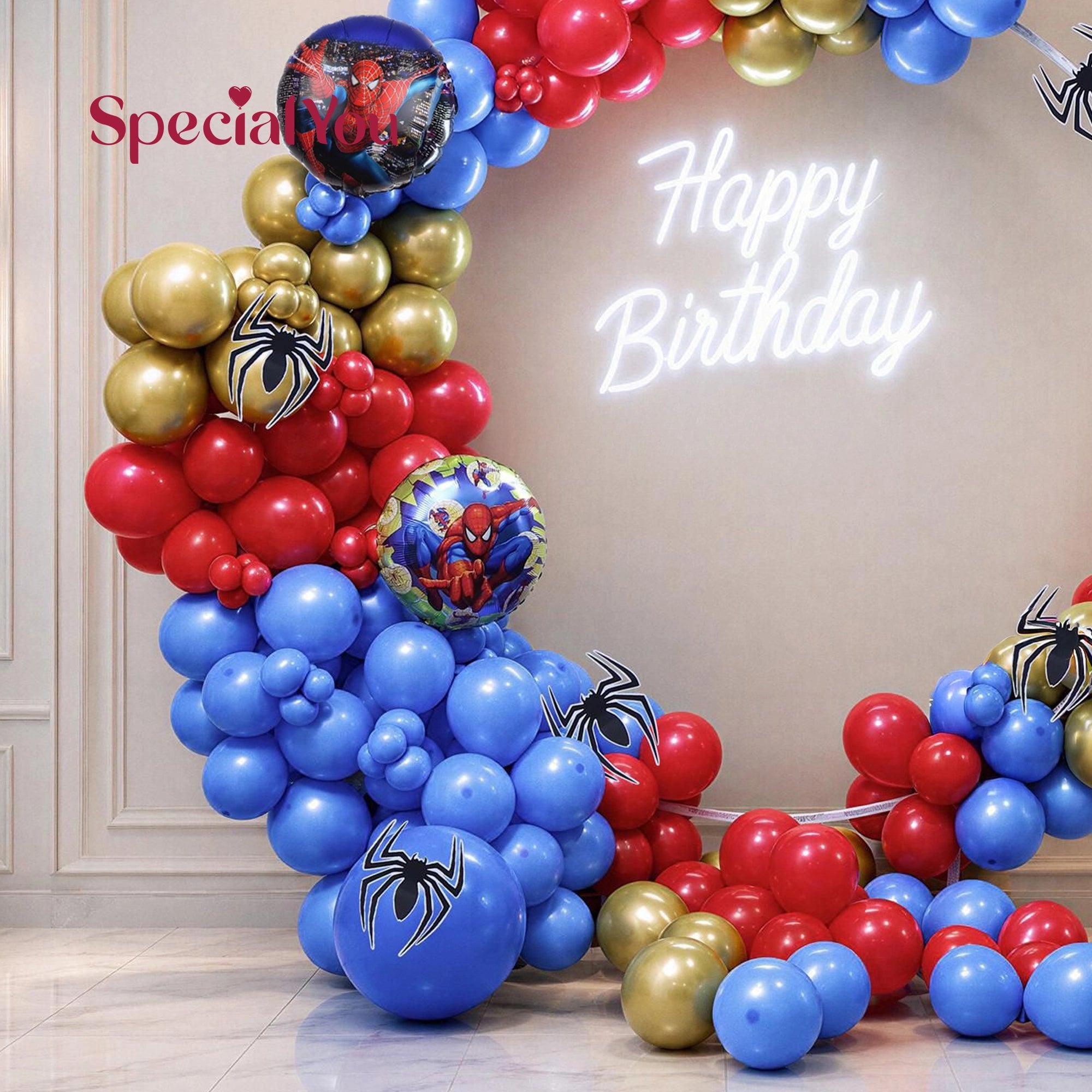 Premium Superhero Theme Ring Backdrop Decoration