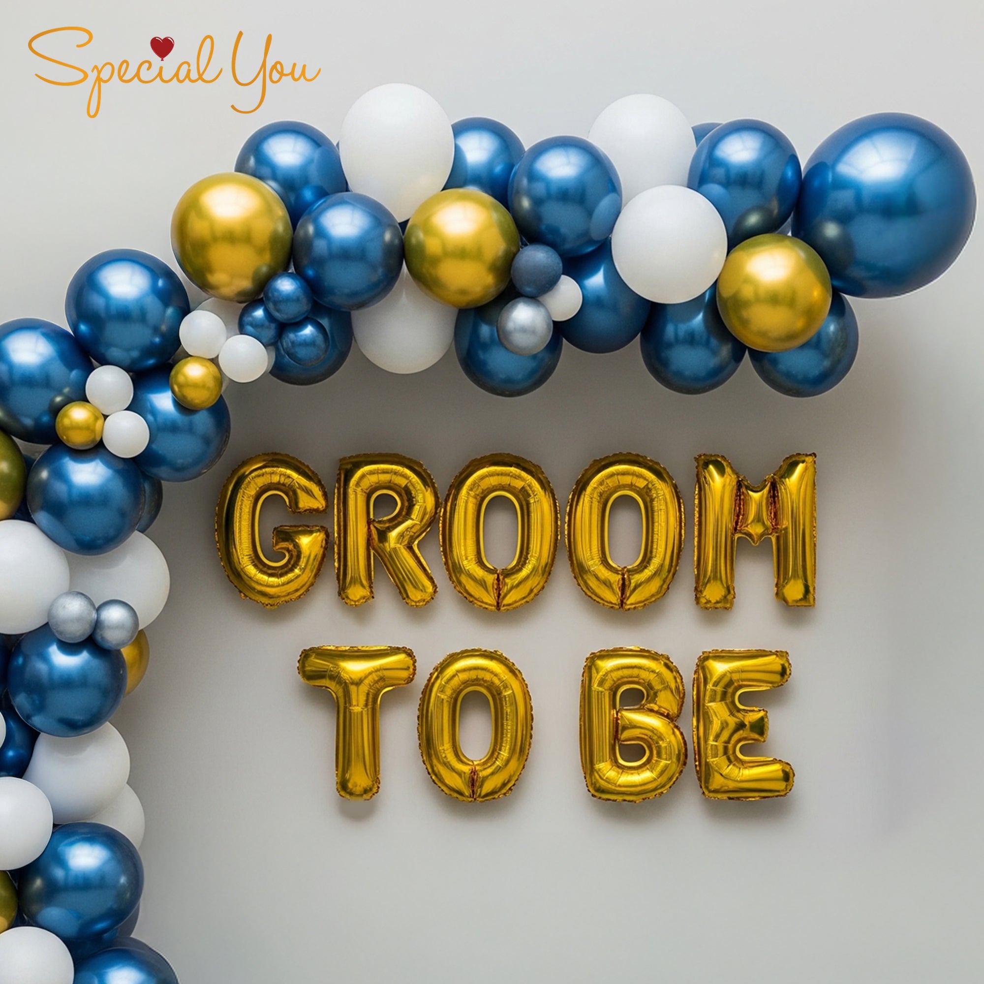 Blue Groom’s Bash Decor
