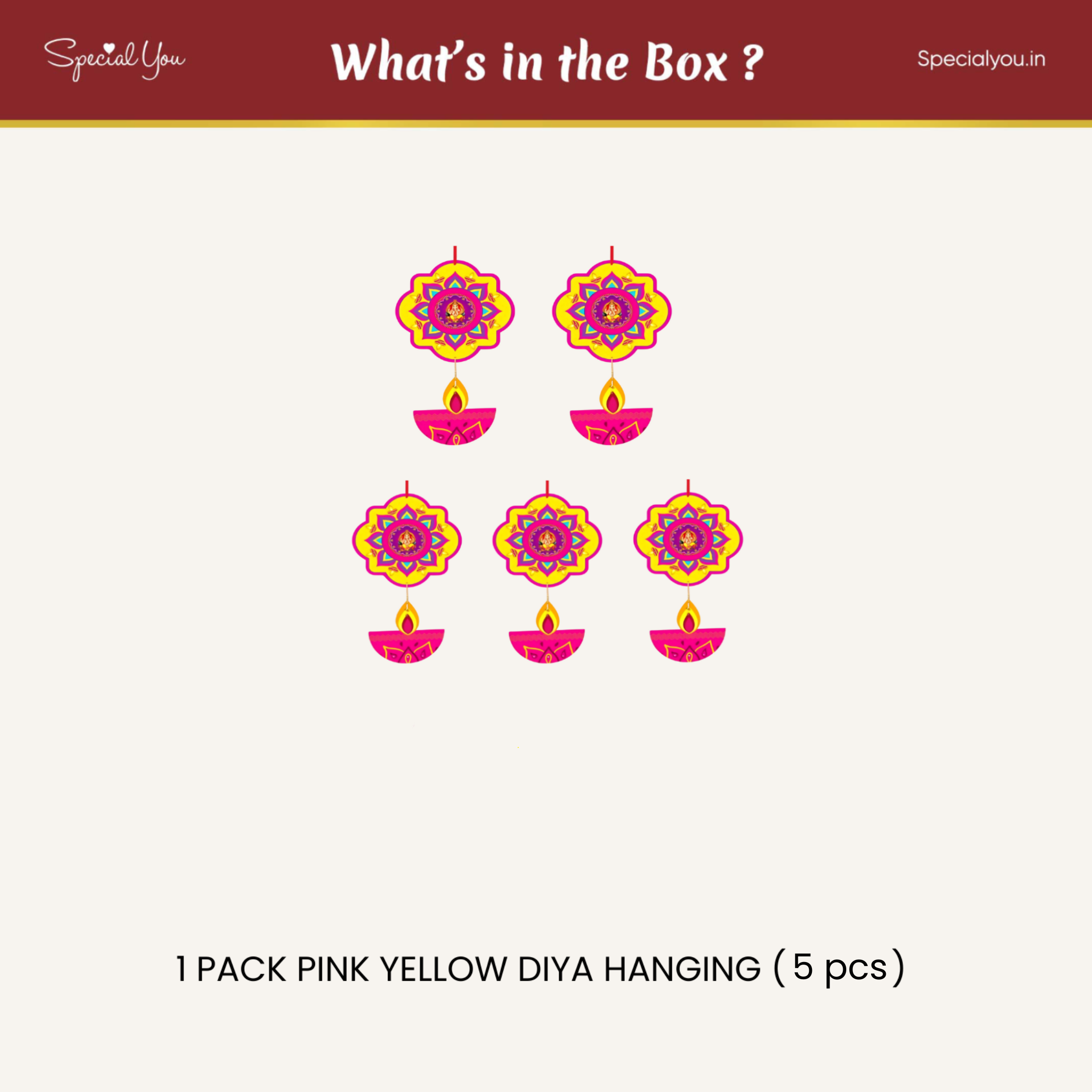 Hanging Paper Diyas for Home, Office Decoration