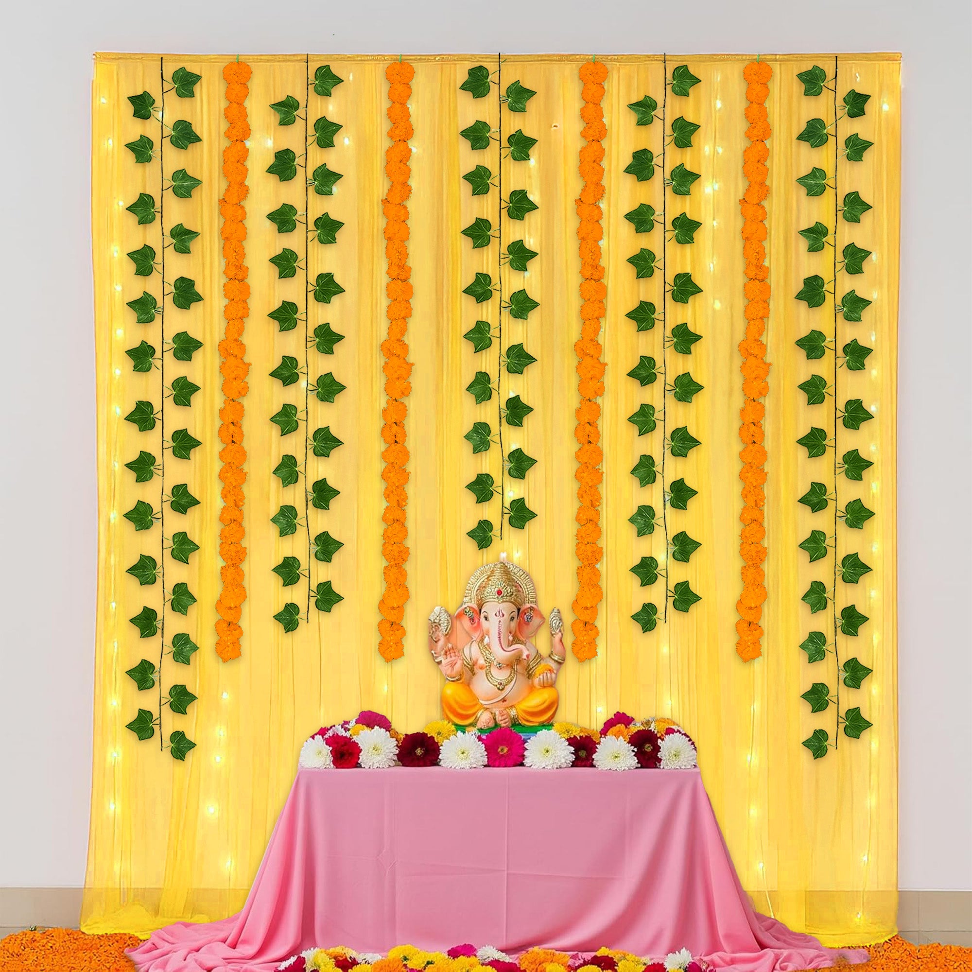 Vibrant Yellow Floral Setup