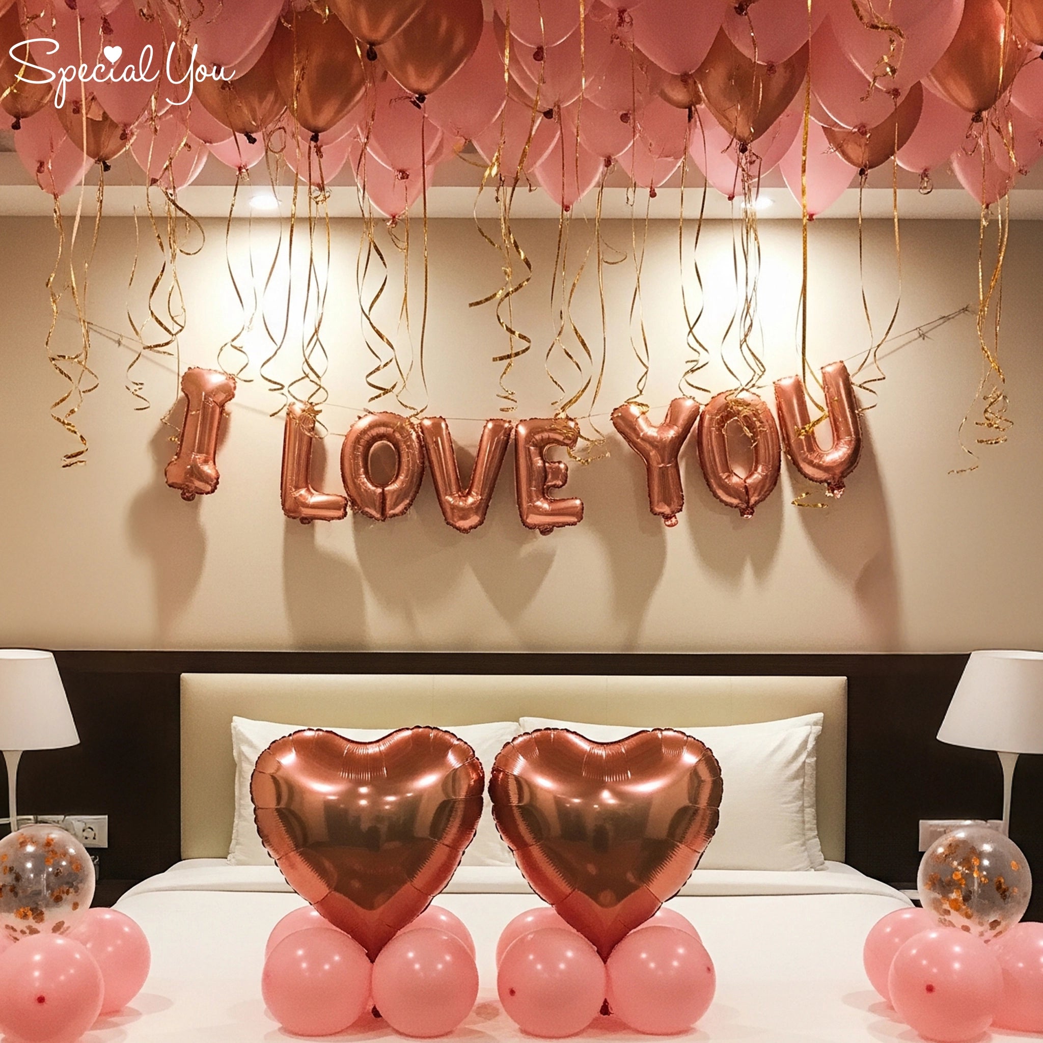 I Love You Balloon Surprise Decor