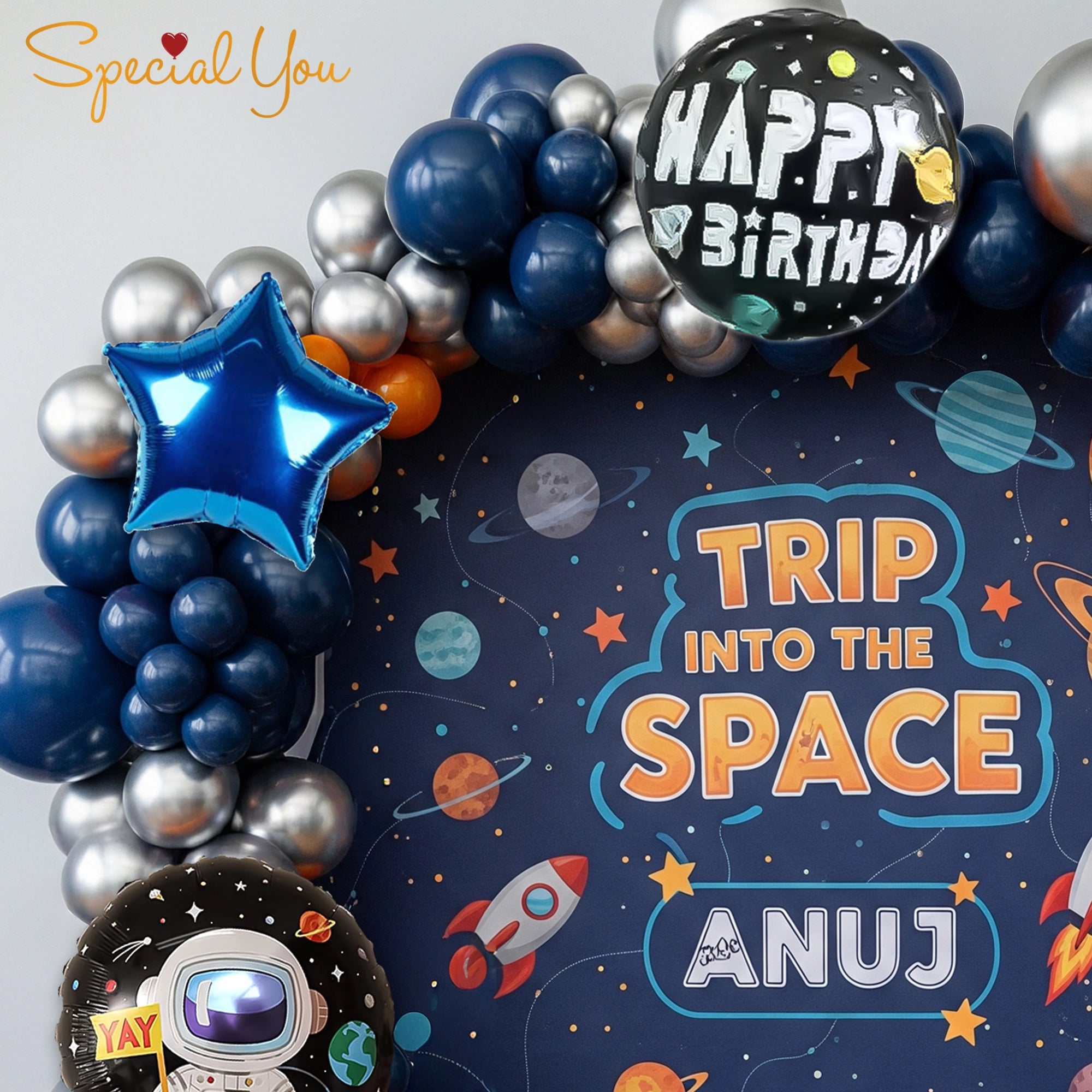 Astronaut & Rocket Space Birthday Decor