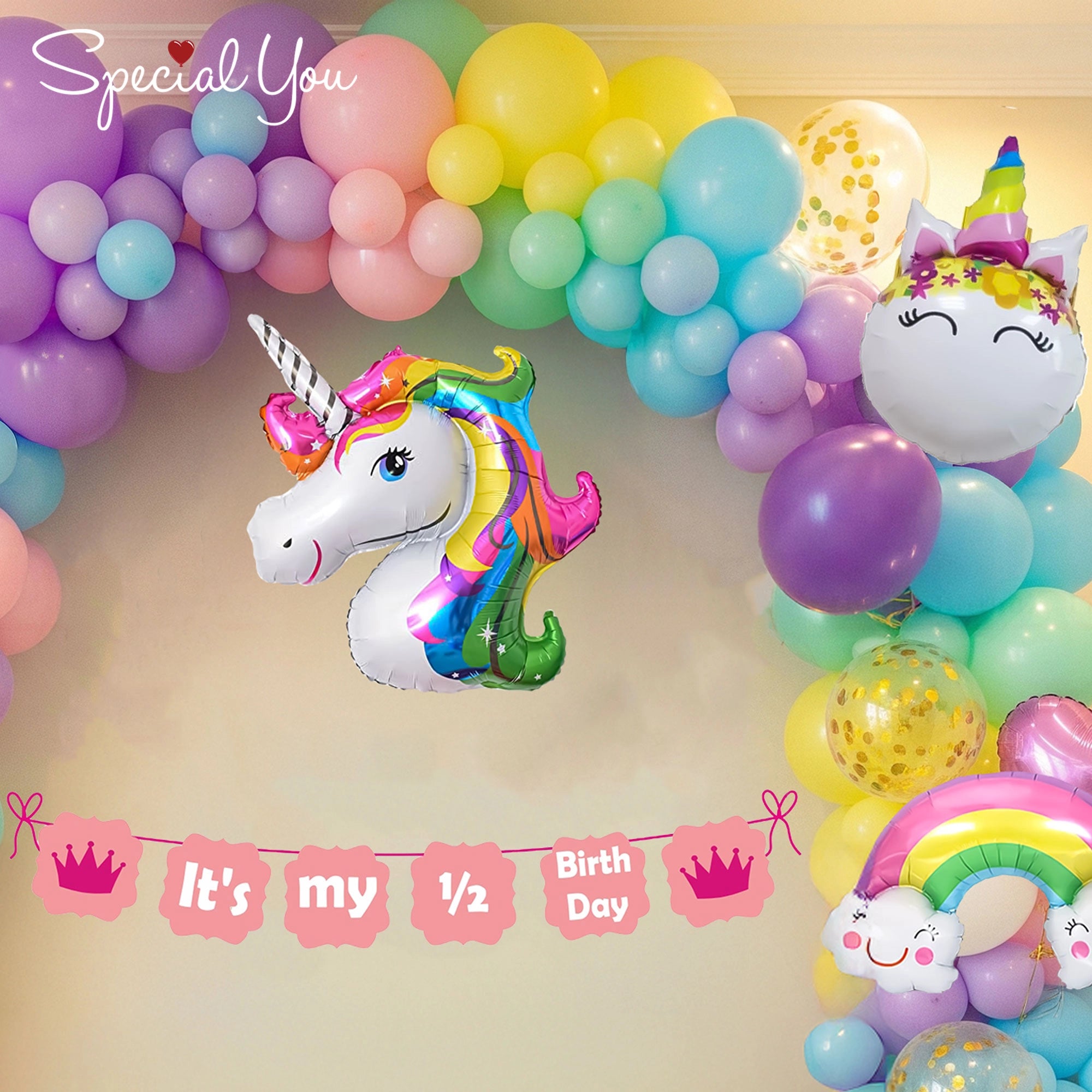 Unicorn Half Birthday Decor