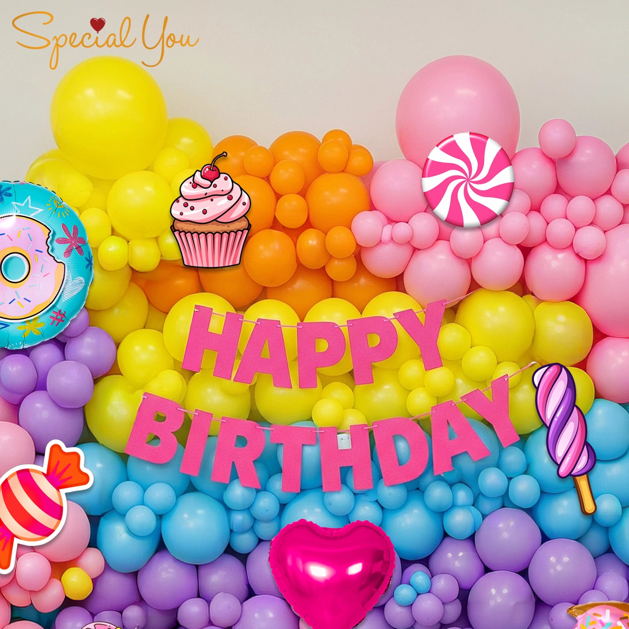 Candyland Birthday Balloon Decor