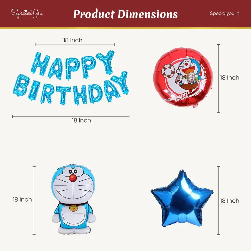 Toddler Doraemon Theme DIY Birthday Kit