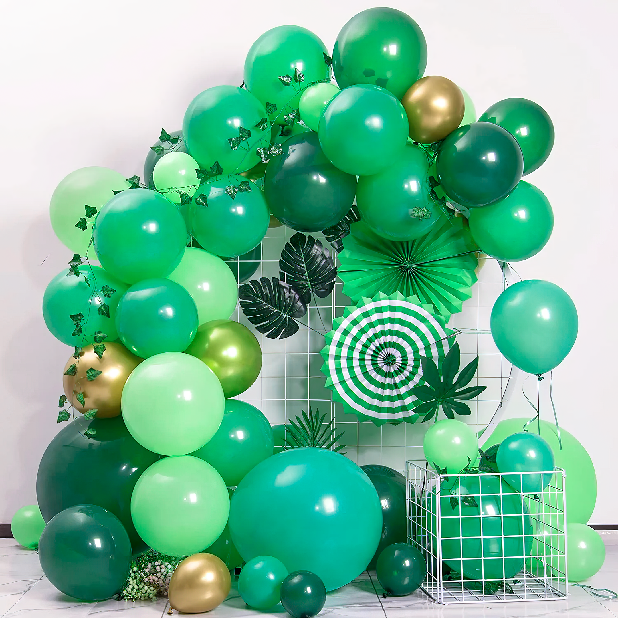 Metallic Green Balloons for party decoration kit-100 pcs