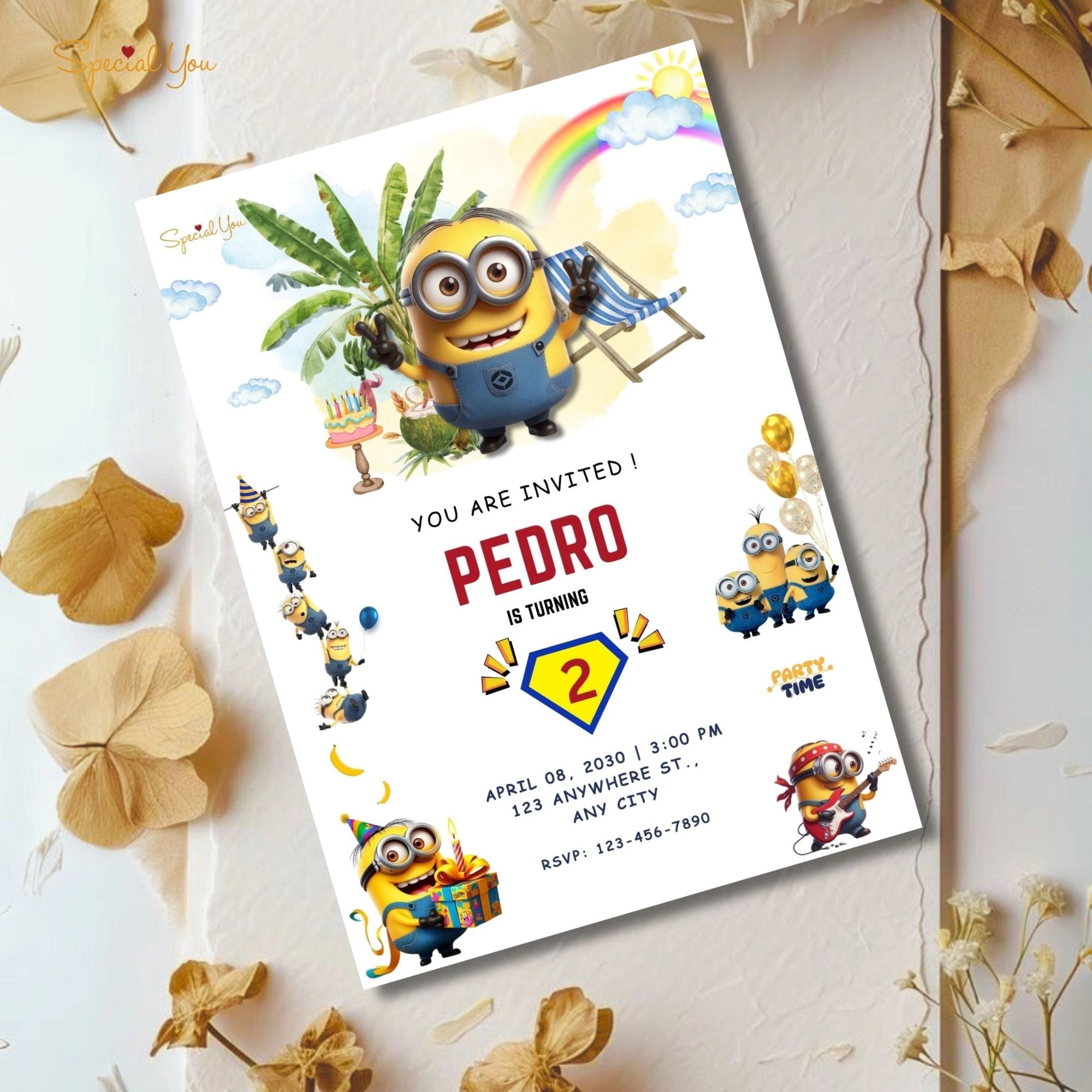 Minion Madness Birthday E-Invite