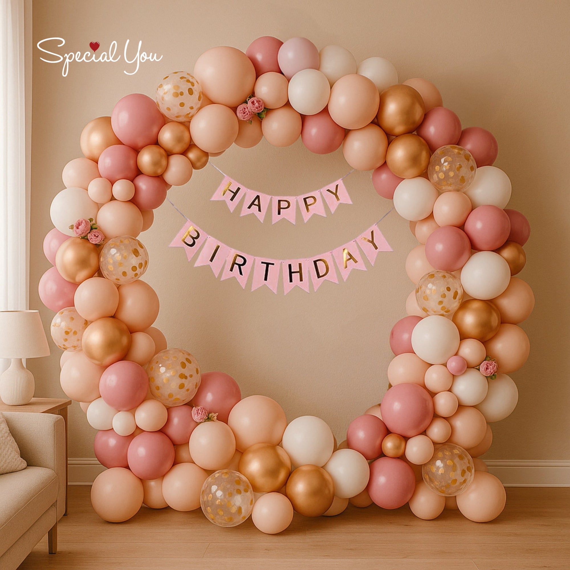 Peach & Glam Ring Decor
