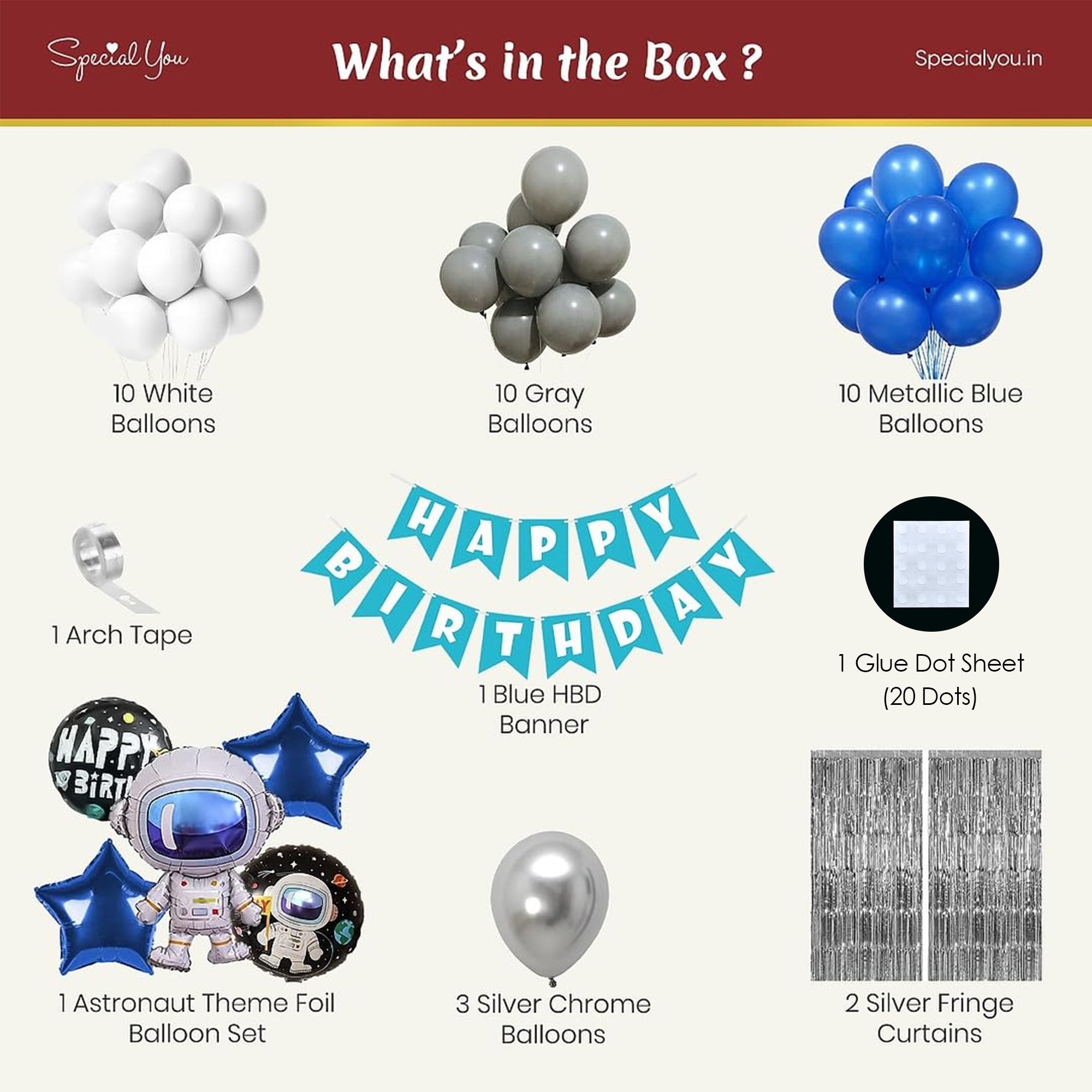 Astronauts starring a space theme with DIY Birthday Kit
